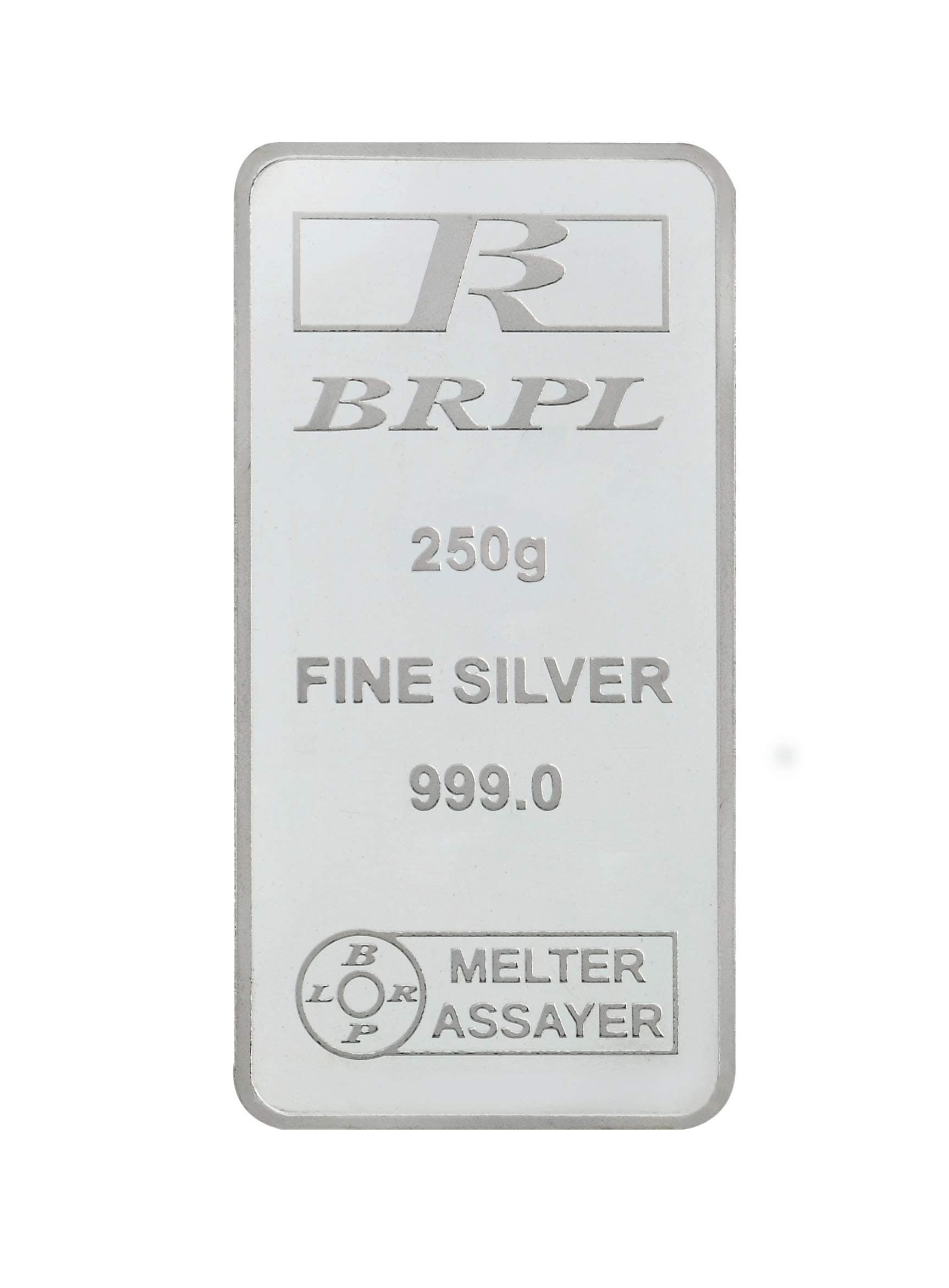 Bangalore Refinery 999 Purity Silver Bar 250 Grams