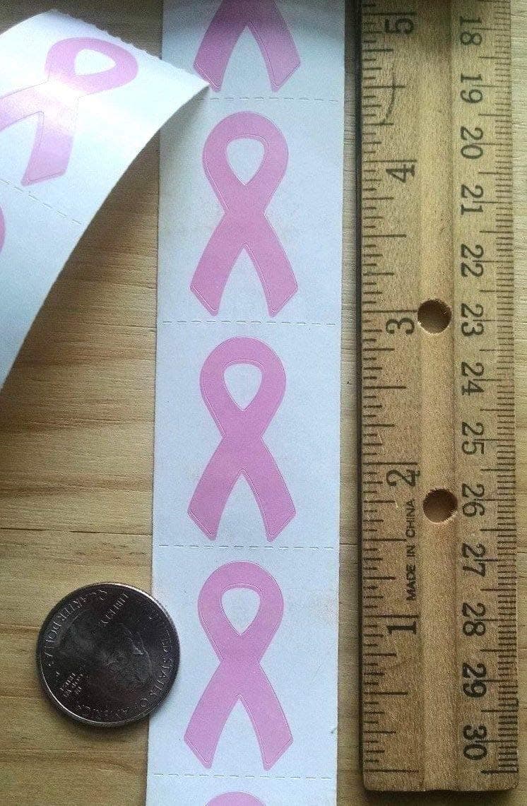 Pink Ribbon Tanning Stickers 100 Pack