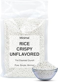 Minimal Plain Rice Crispies Ball (Round Shape 2mm-3mm),250g Rice Cereal | Light & Crispy | Ideal for Baking, Chocolate, Snacks & Desserts | 100% Natural | No Added Flavours or Preservatives