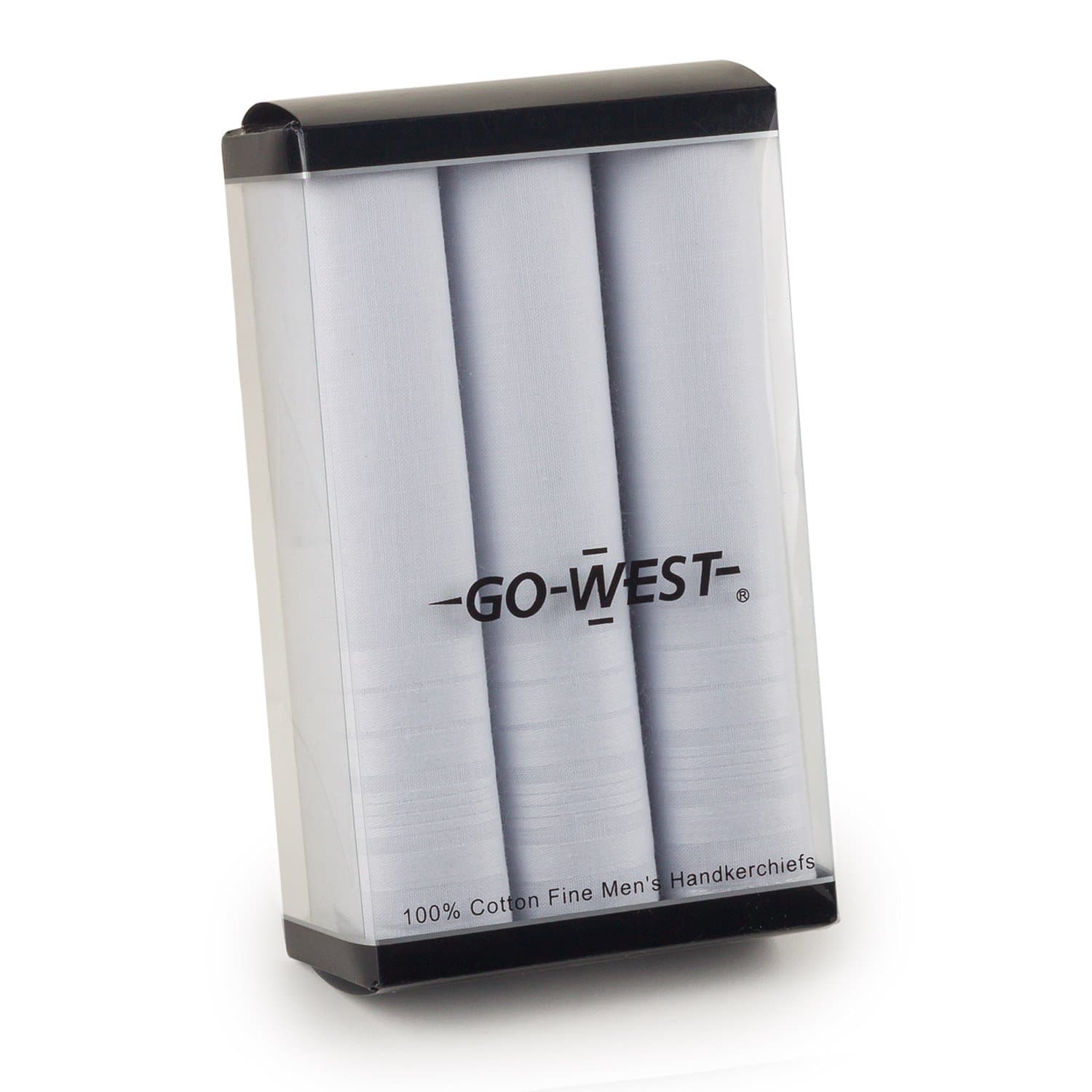 Go West Men's White Handkerchief Box Set