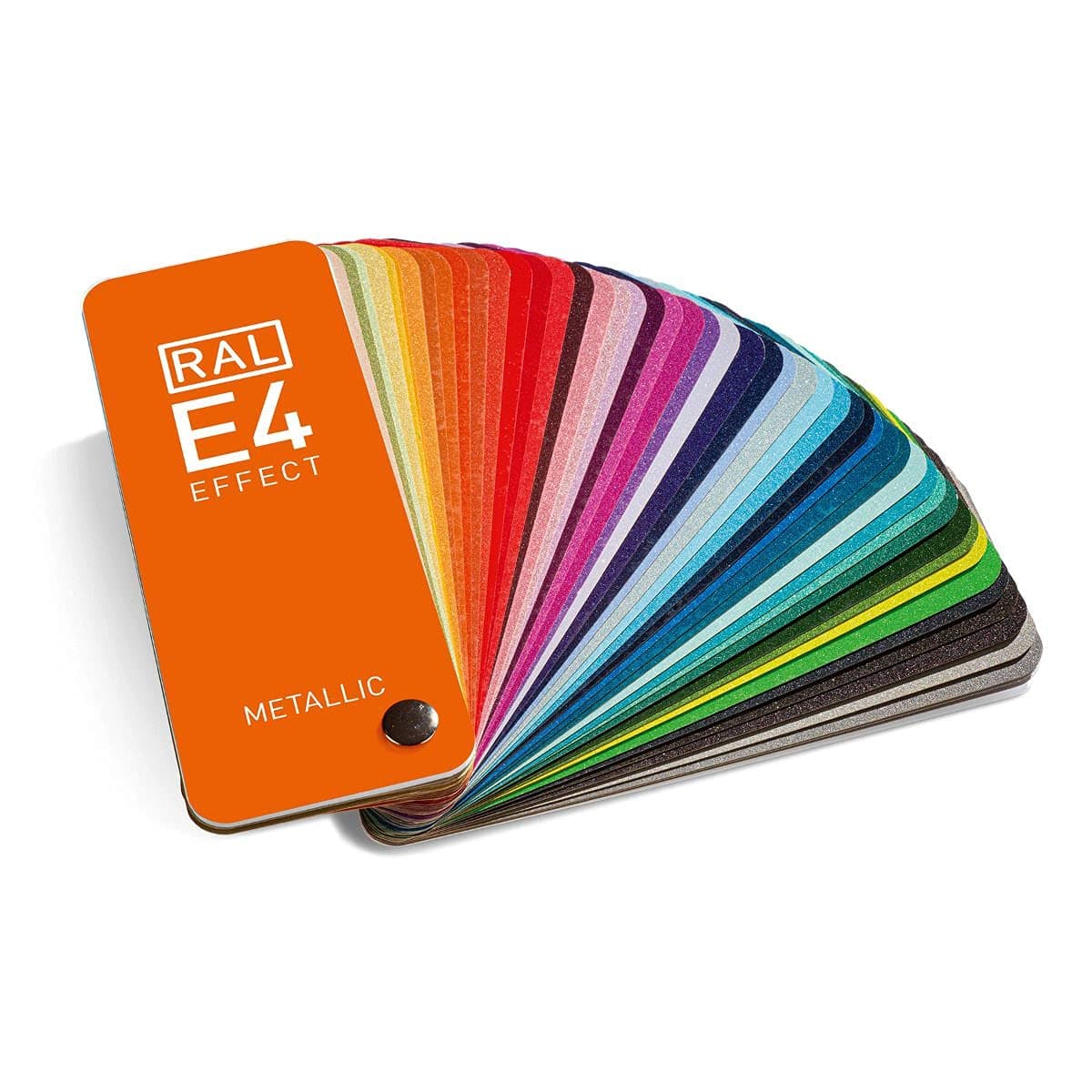 E4 Colour Chart, 70 Metallic Colours, Full Page Colour Swatches, High Gloss