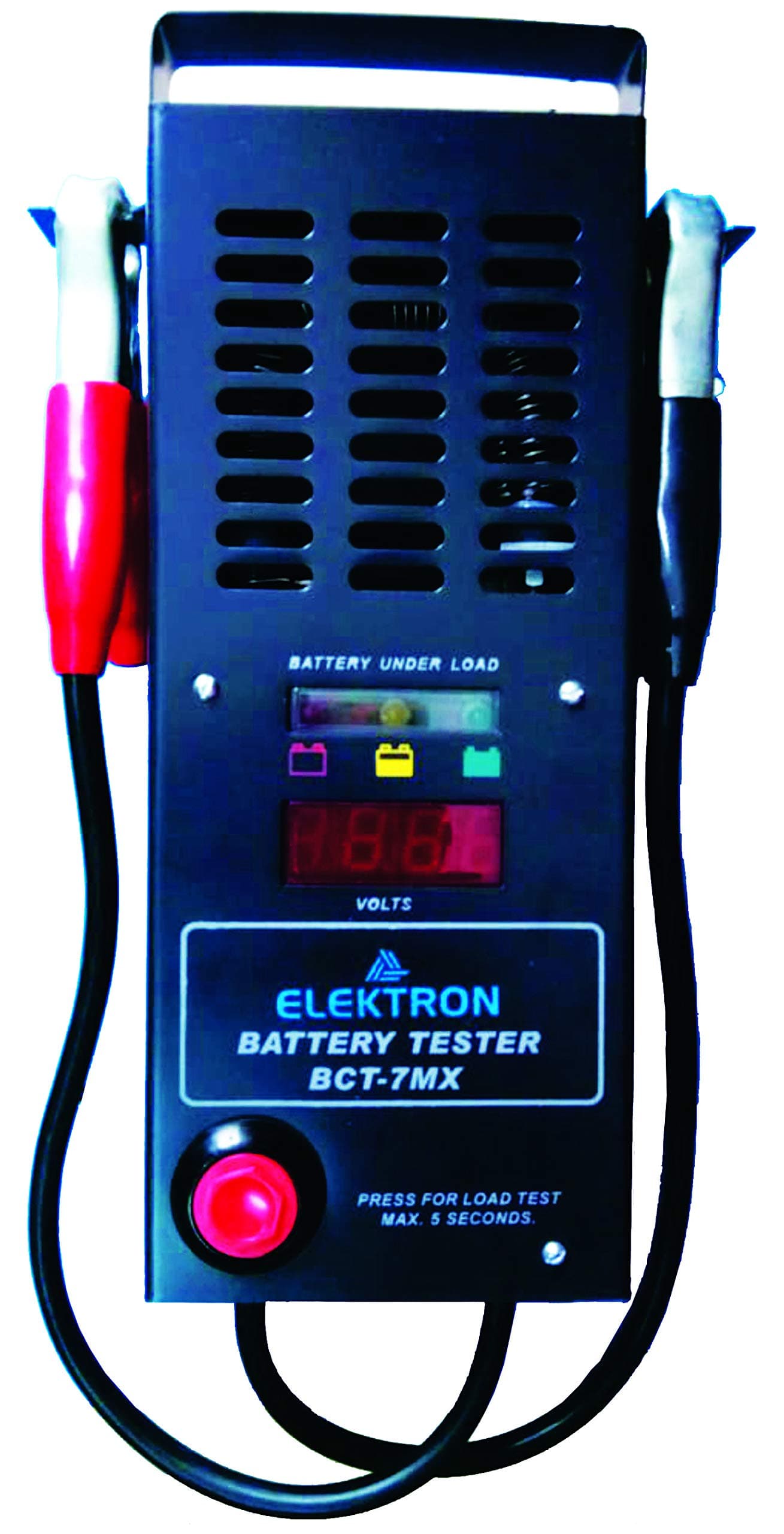 Battery Load Tester for Two Wheeler Batteries, Suitable for 2.5 AH to 14AH 12V Batteries, Model BCT 7MX, Battery Powered, Black