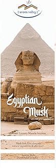 Egyptian Musk Incense Sticks - Artisan Luxury Masala Incense - Mesmerizing Scent of red Egyptian Musk with hints of Vetiver and Patchouli - Handrolled 30 Sticks