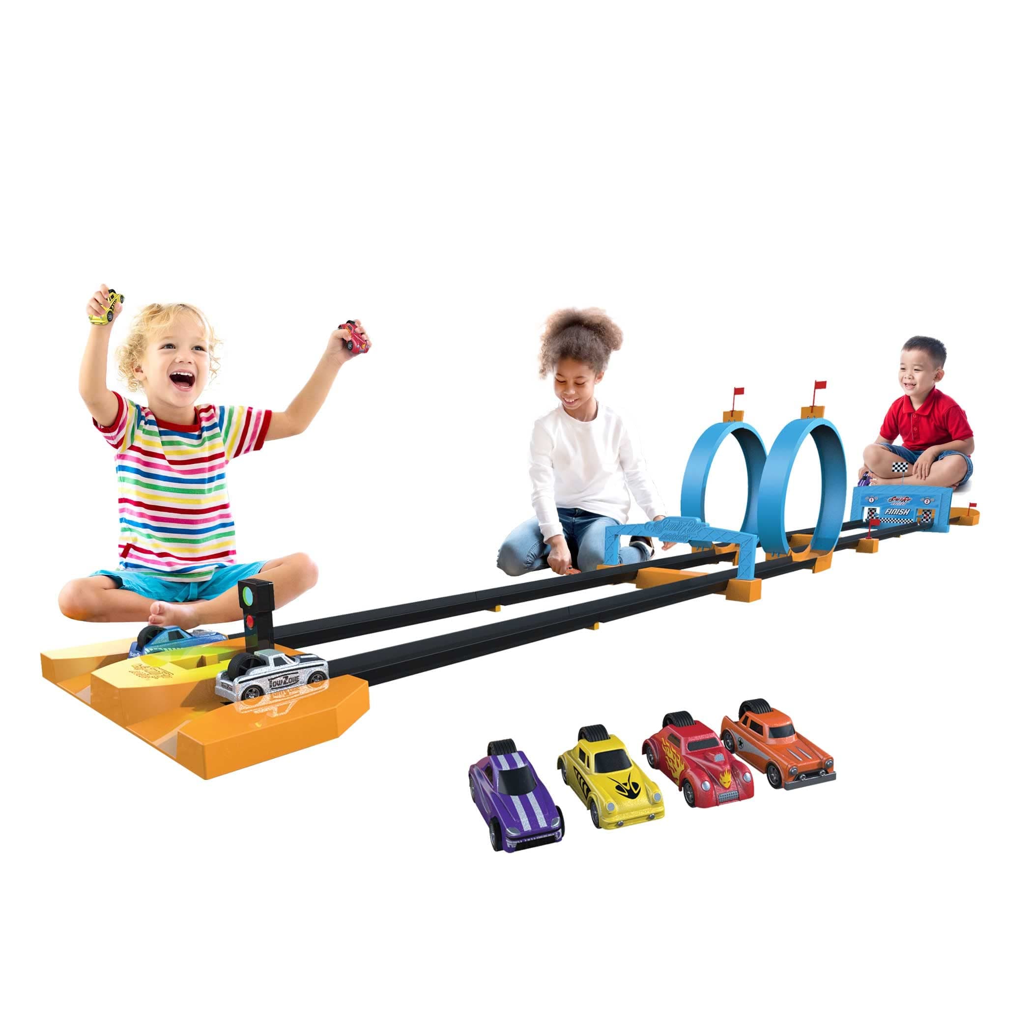 | Double Loop Track Set | Fun Race Track | Perform Cool Stunts and Race Head to Head with This car Race Track | Challenge Yourself and Compete with Friends (Double Loop)