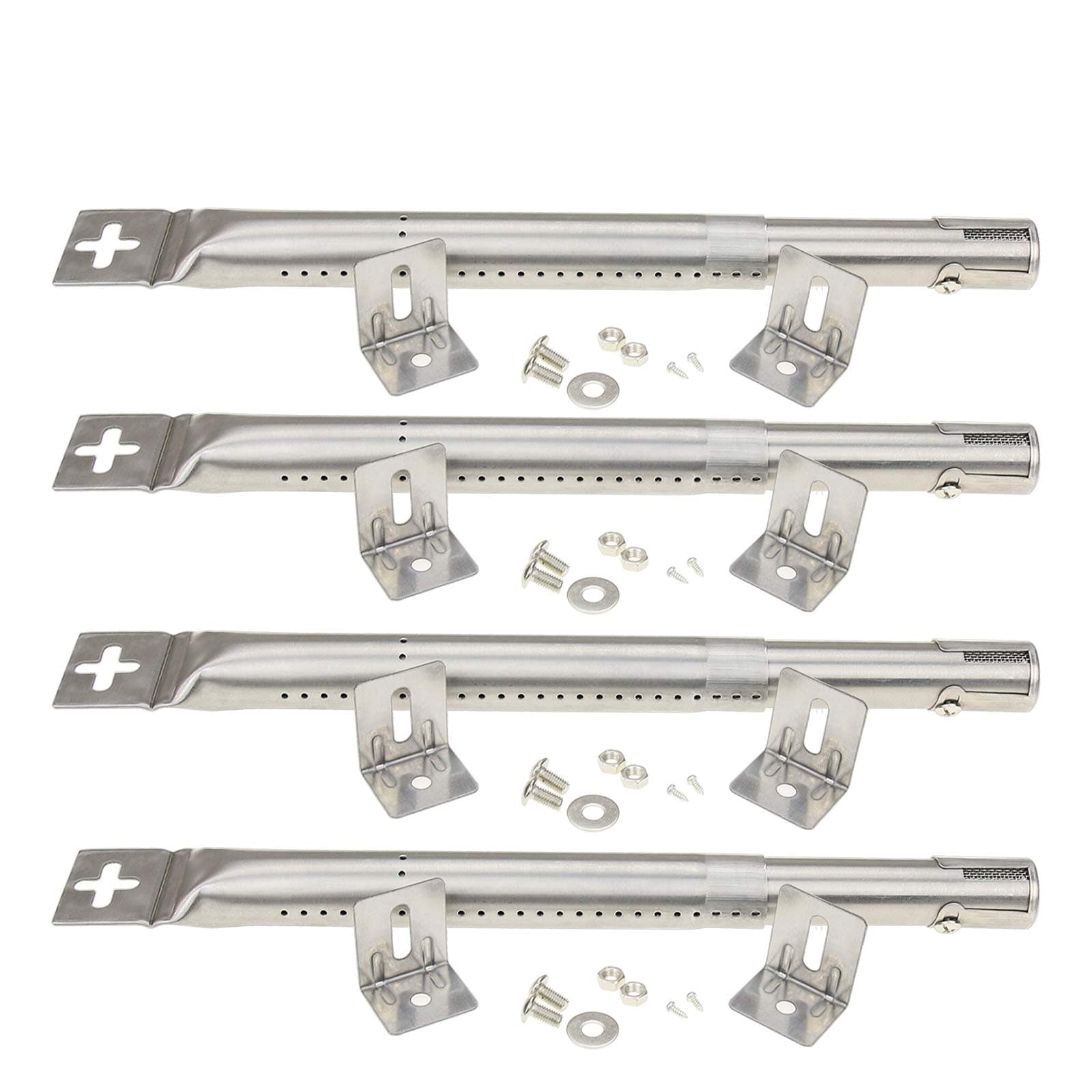 GFTIME30.5 to 44.5CM Adjustable Burner for Charbroil, Outback, CosmoGrill, Blooma Ultar, Berkley, Uniflame, Napoleon, Universal Grill Burner Tube spare parts for most BBQ Gas Grills, 4 Pack