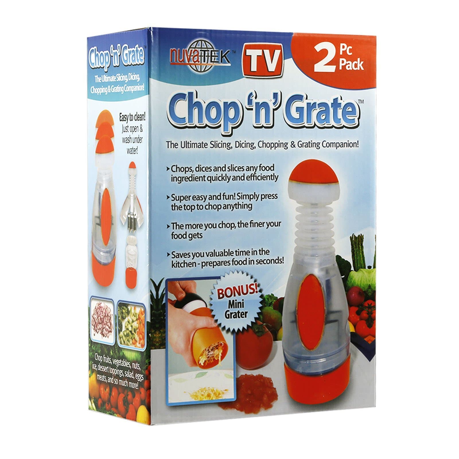Chop n Grate Plus Mini Grater The Ultimate Slicing, Dicing, Chopping & Grating Companion