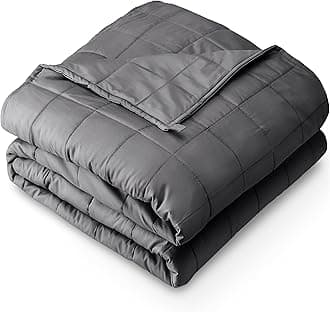 Weighted Blanket Queen Size 20lb (60" x 80") for Adults - All-Natural 100% Cotton - Premium Heavy Blanket Nontoxic Glass Beads (Grey, 60"x80")