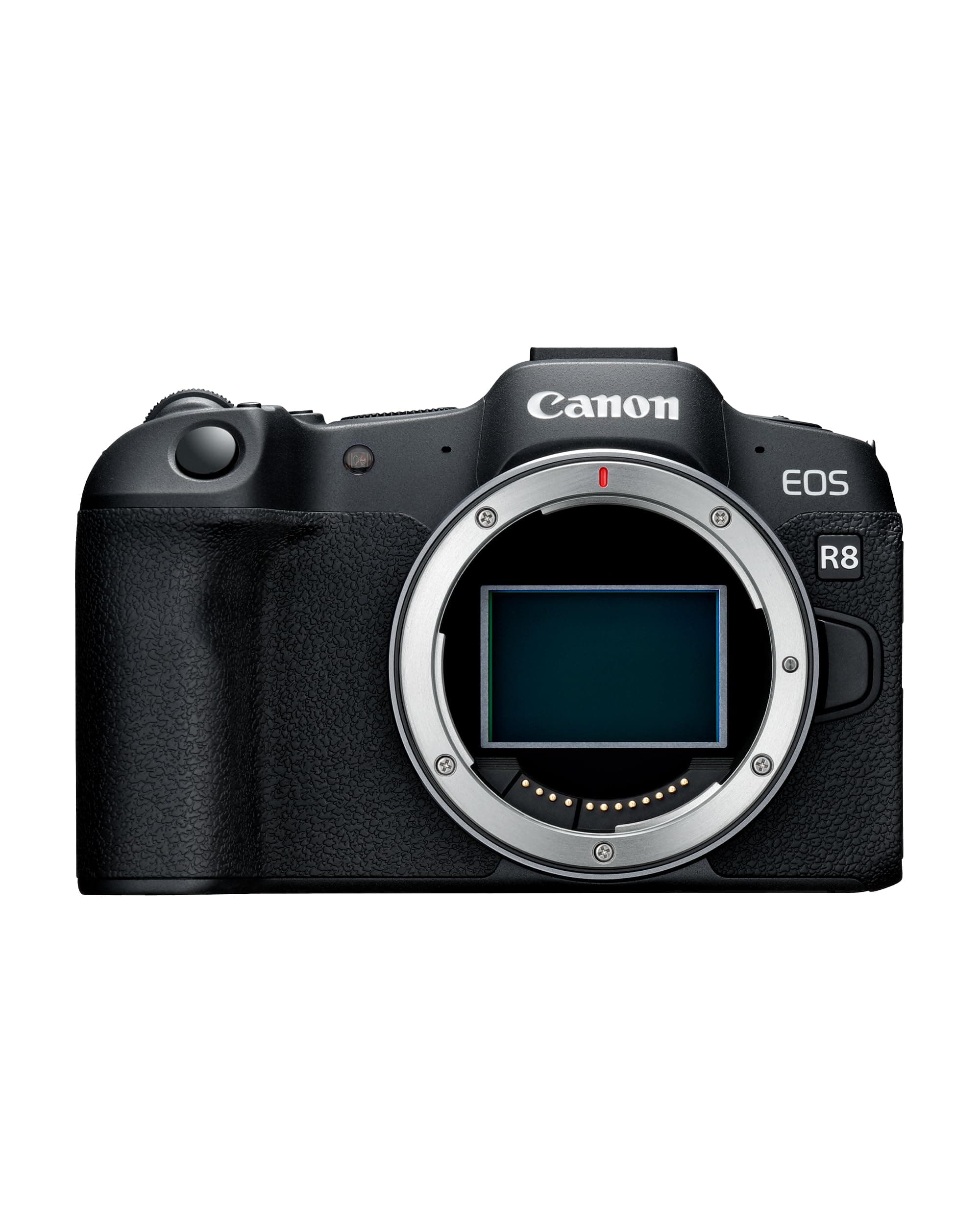 – Canon EOS R8 (Body) - 24.2MP Full-Frame Mirrorless Camera, Dual Pixel CMOS AF II - 4K up to 60p - Up to 40 FPS Continuous Shooting - Vari-angle Touch Screen - Bluetooth, Wi-Fi, & USB-C Connectivity