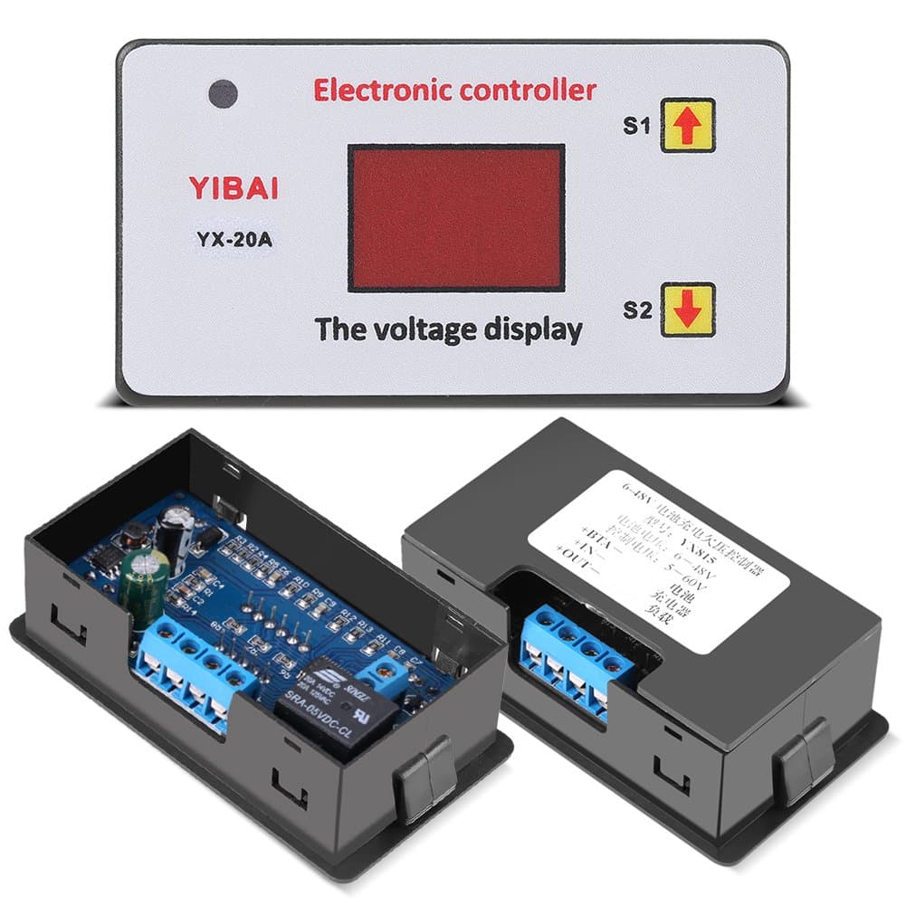 6-48V Battery Charging Controller Module, Battery Low Voltage Cut Off Automatic Switch On Undervoltage Controller, for Under Voltage Control Over-Discharge