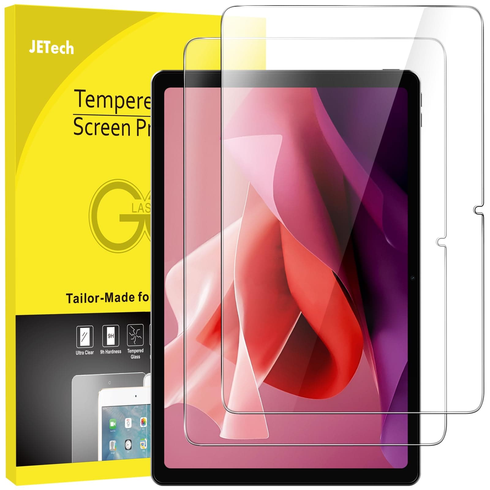 Screen Protector for Lenovo Idea Tab Pro/Yoga Tab Plus 2025 / Tab P12 2023 (12.7-Inch), 9H Tempered Glass Film, HD Clear, 2-Pack