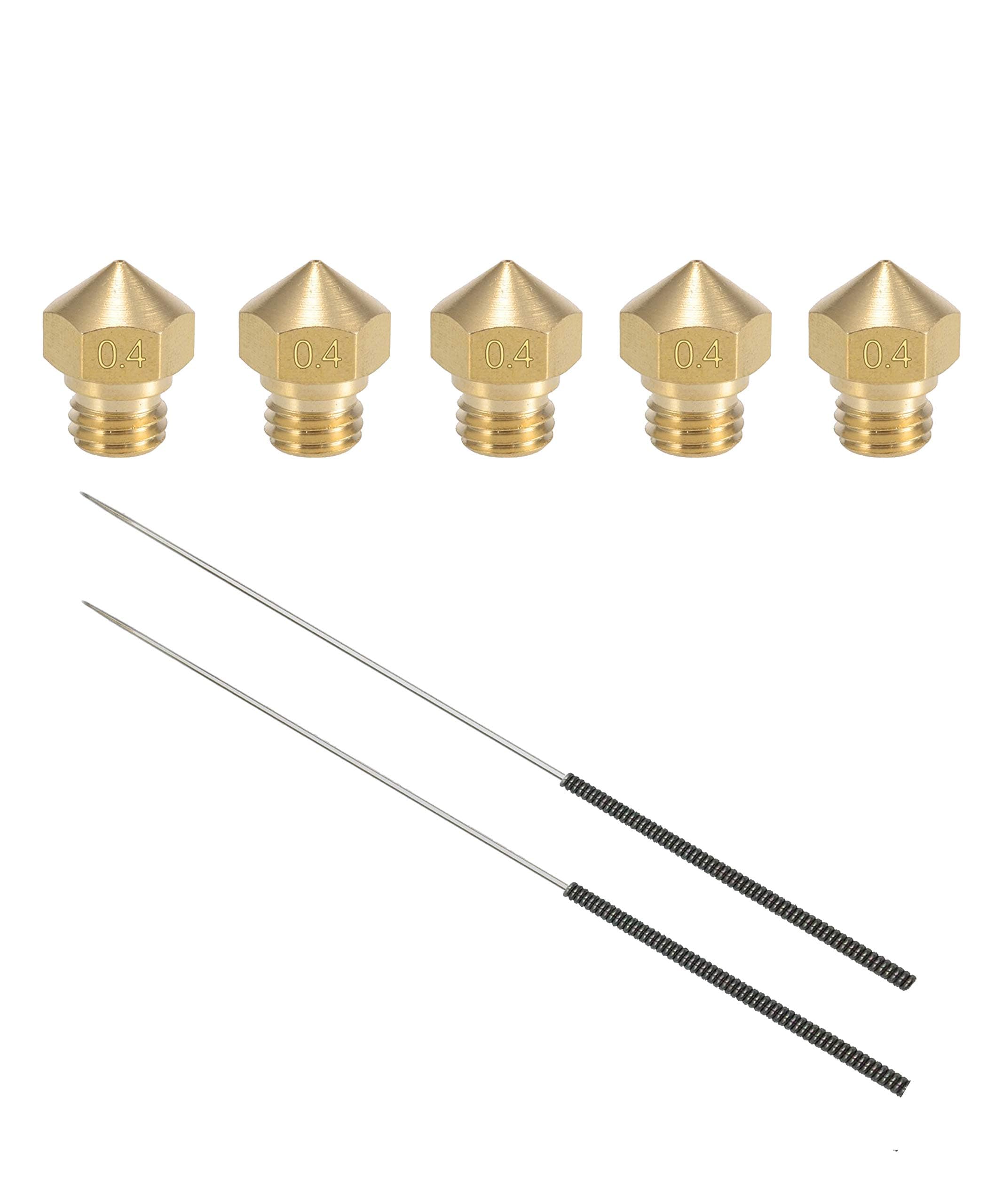 MK10 Nozzle for 3D Printer Makerbot and Extruder Cleaning Tools M7 Thread 0.4mm Brass Nozzle