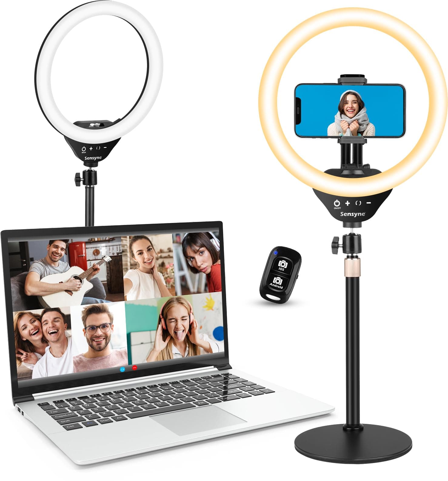 sensyneDesktop Ring Light for Video Conference Lighting