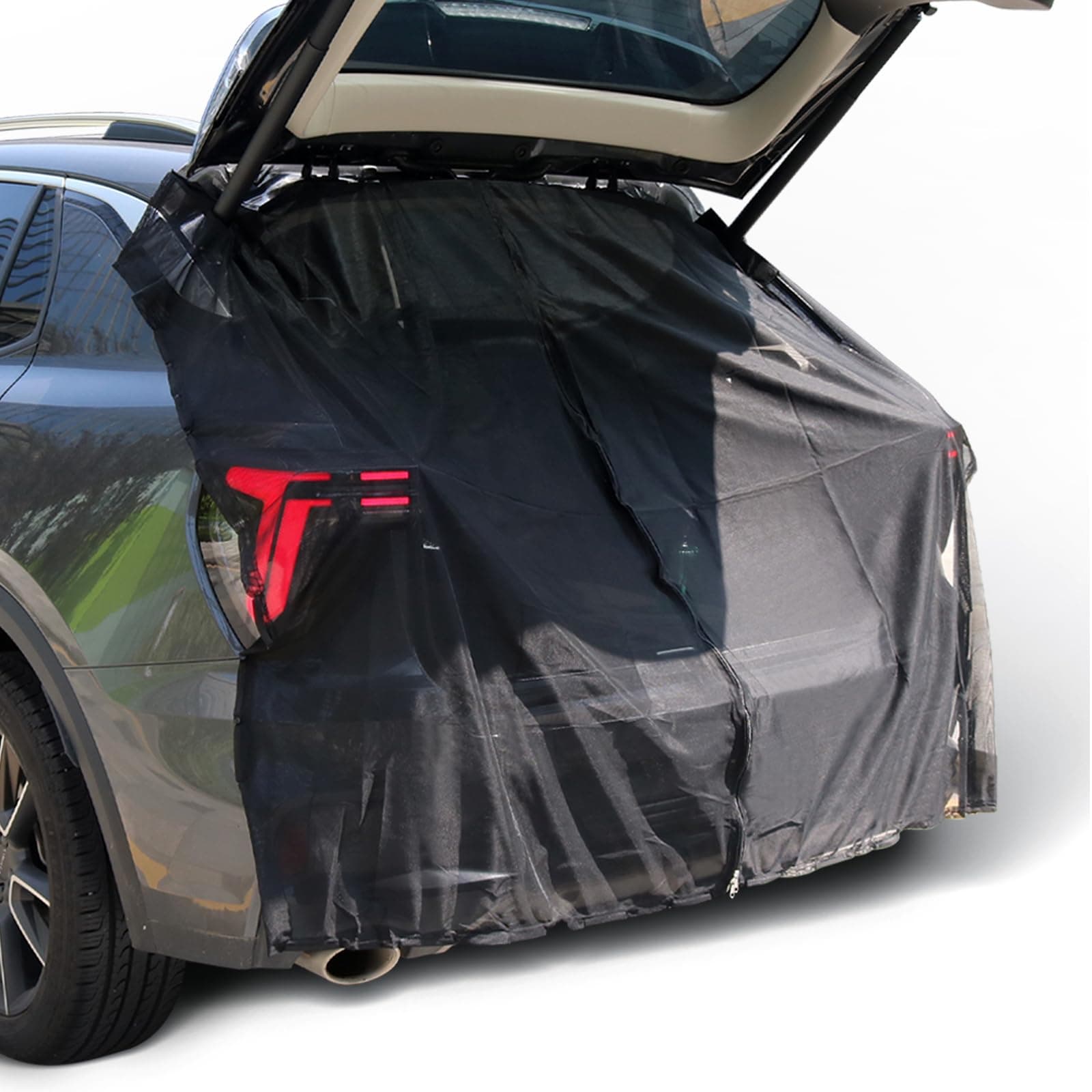 DZFST.FI Tailgate Mesh Screen Car Camping Net for SUV Camping Car Tailgate Net Camping Tent Accessories 59x68 Magnetic Car Trunk Mosquito Net (59x68)