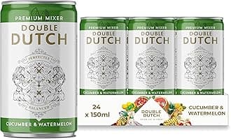 – Cucumber & Watermelon Soda | Low Calorie Diet Soft Drink | 100% Natural Ingredients | Gluten Free, Vegan Friendly Premium Mixer Perfect For Gin, Vodka & Cocktails | 24 x 150ml Cans