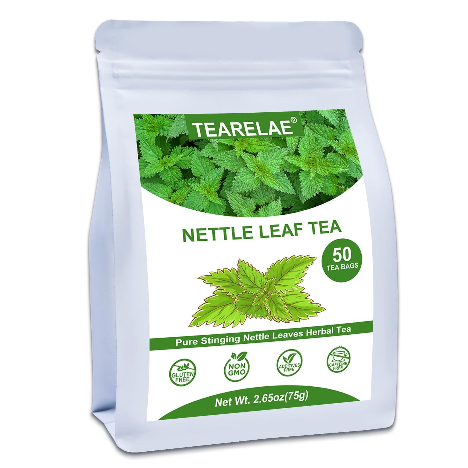 TEARELAE - Nettle Leaf Tea - 1.5g x 50 Counts - 100% Natural Stinging Nettle Tea Bags- Support Joint Health, Rich in Vitamins & Minerals - Non-GMO - Caffeine-Free