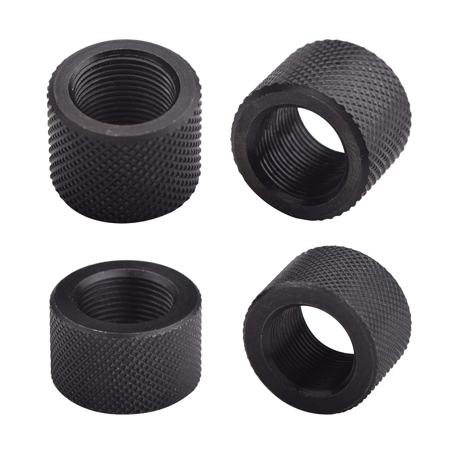 4 Pack 1/2 x 28 & 5/8 x 24 Thread Protector Steel for .22LR .223 5.56 & .308 LR308