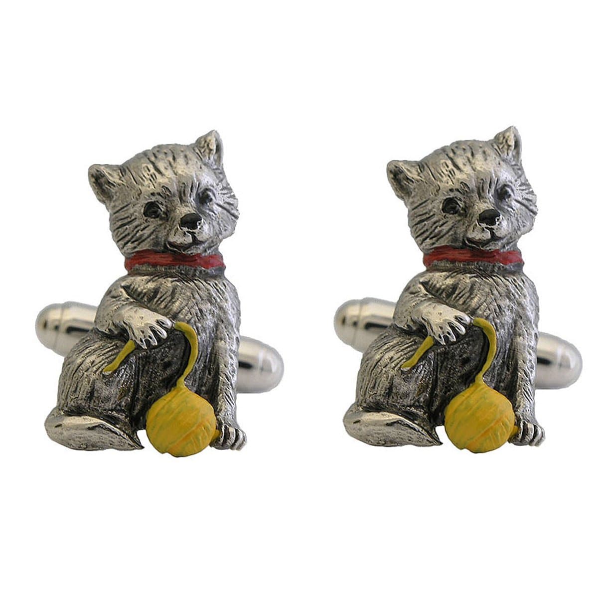 Kittin Cat with Yarn Cufflinks by Baade
