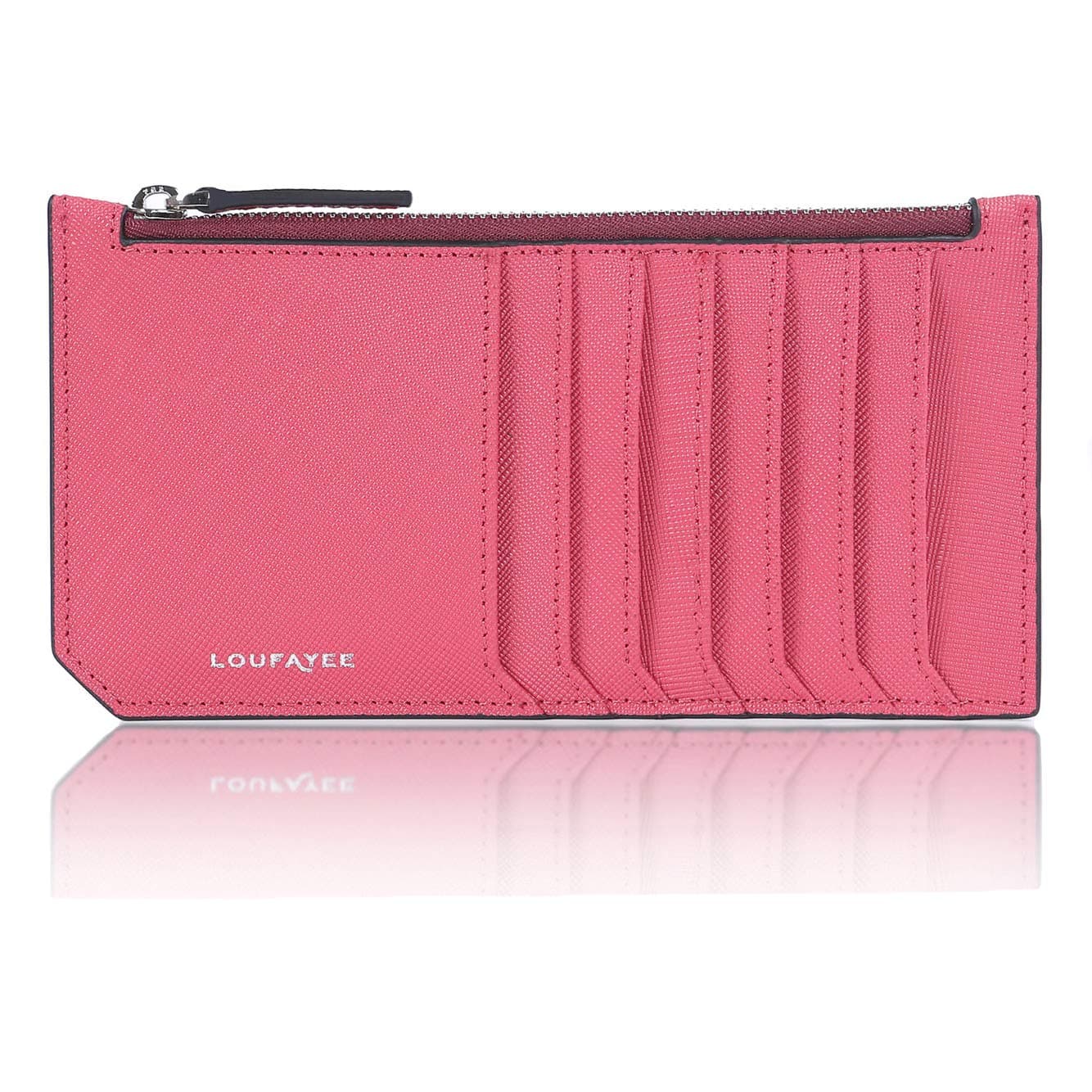 Women's Slim Leather Wallet ▪️ No Snag Zipper ▪️ Efficient RFID Blocking Thin Wallets