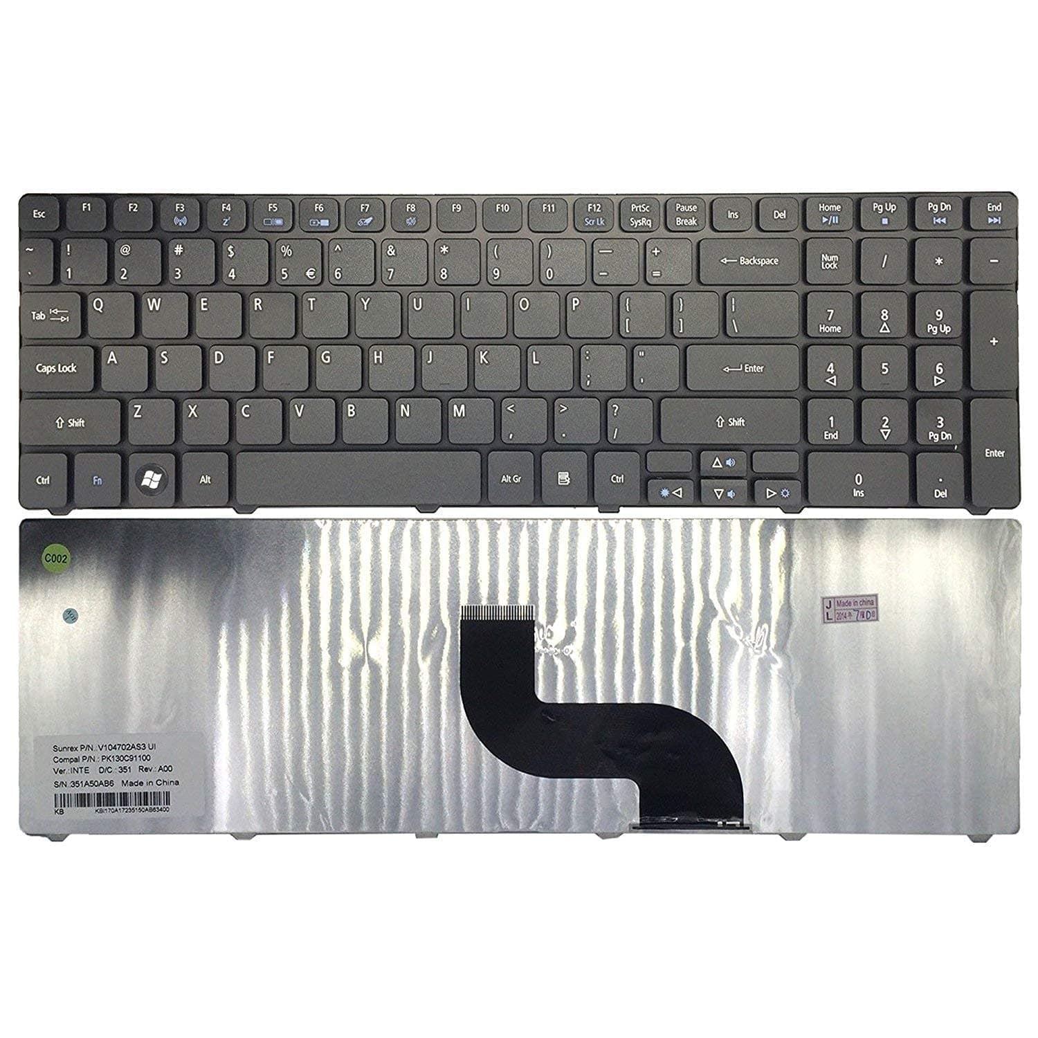Replacement Laptop Keyboard for Packard Bell EASYNOTE TM86 US Layout