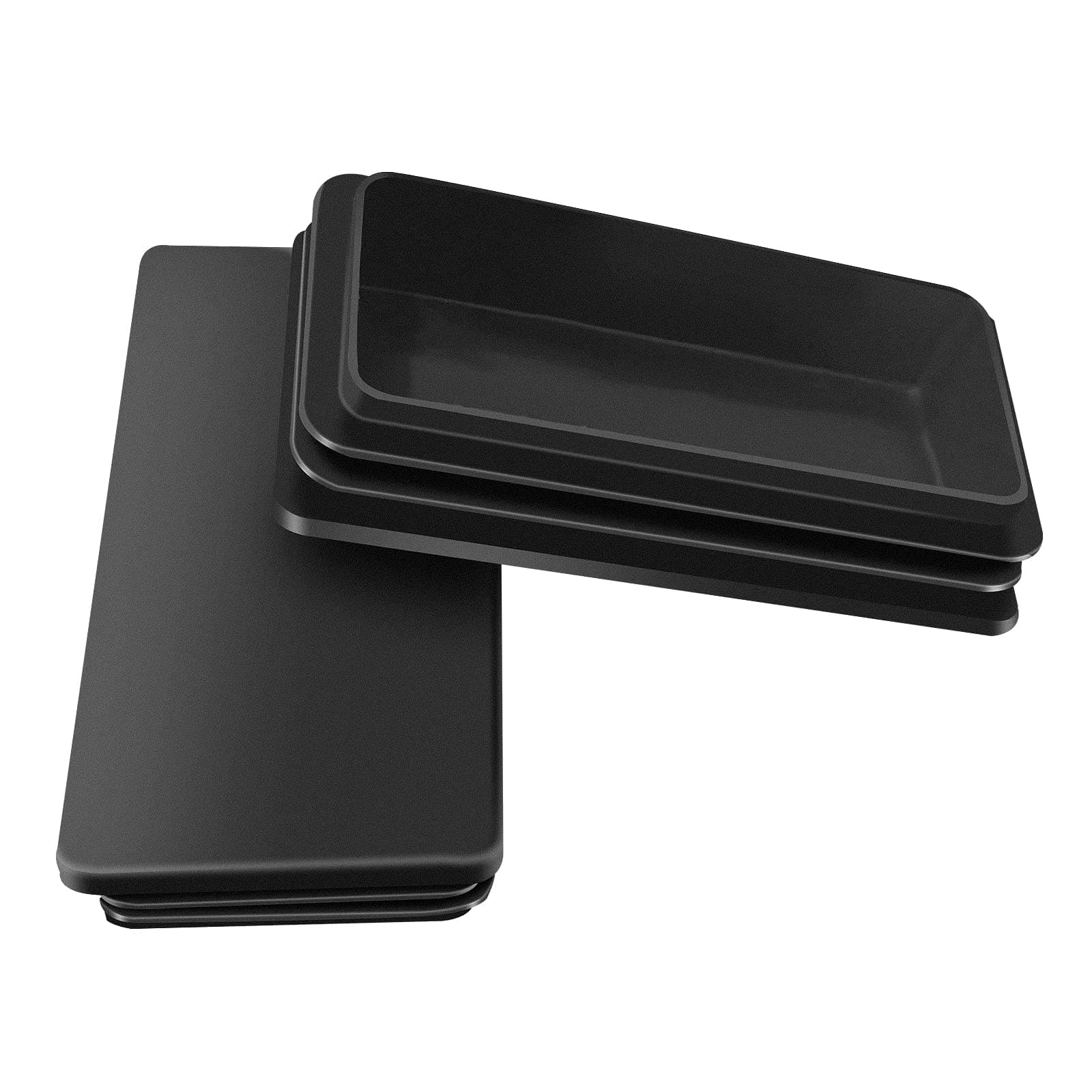 (Set of 8) 2"x 4"OD Rectangular Tube Plug, Non-Slip Plastic Tubing End Cap, Furniture Chair Leg Caps, Chair Insert Glides|Finishing Plug for Chair Table Stool Leg Fence Post Pipe(Black,50x100 mm