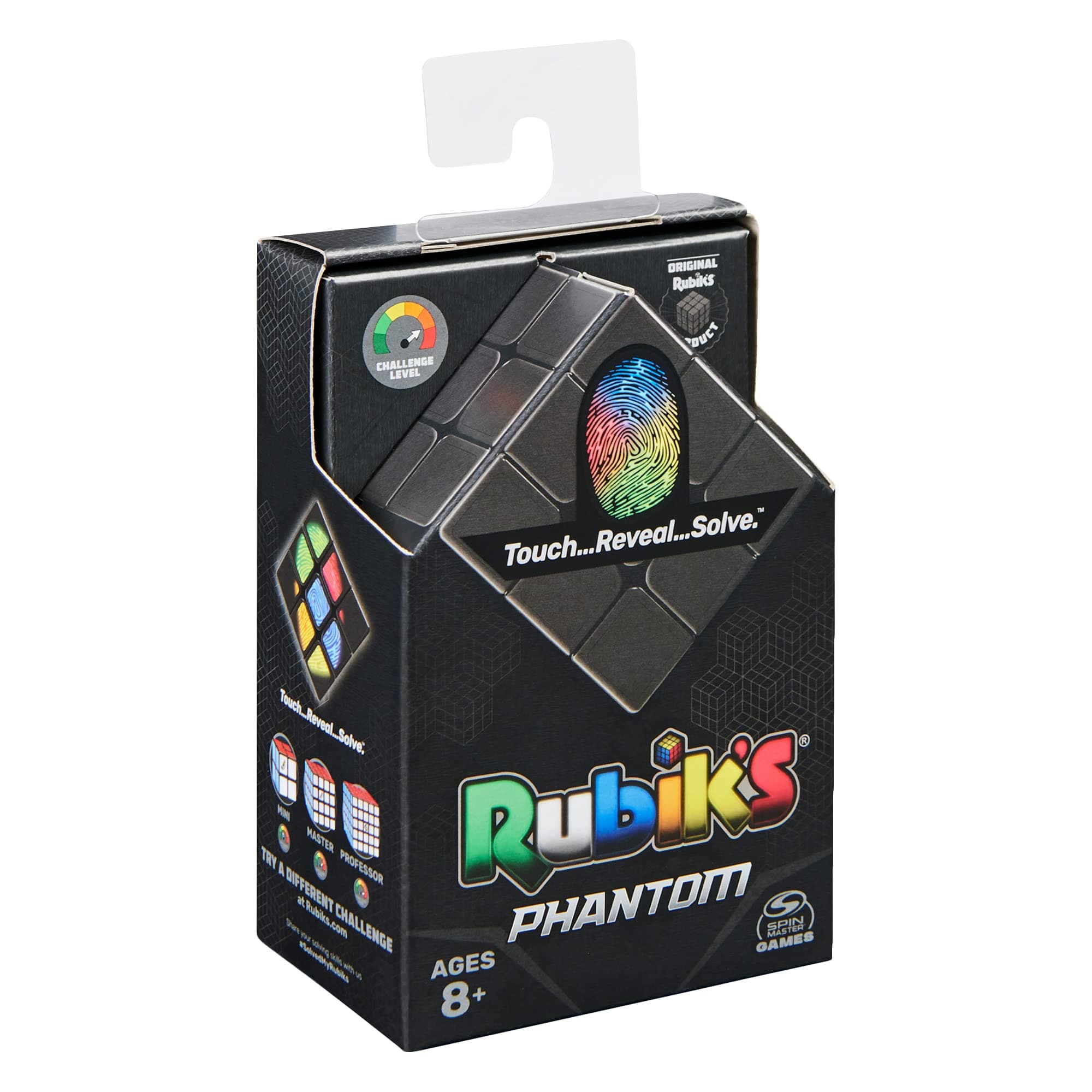 IDEAL | Rubik's Phantom: Touch, Reveal, Solve | Colour reveal cube | Brainteaser Puzzles | Ages 8+