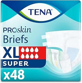 TENA Incontinence Adult Diapers, Maximum Absorbency, Disposable Briefs, ProSkin, X-Large - 48 Count
