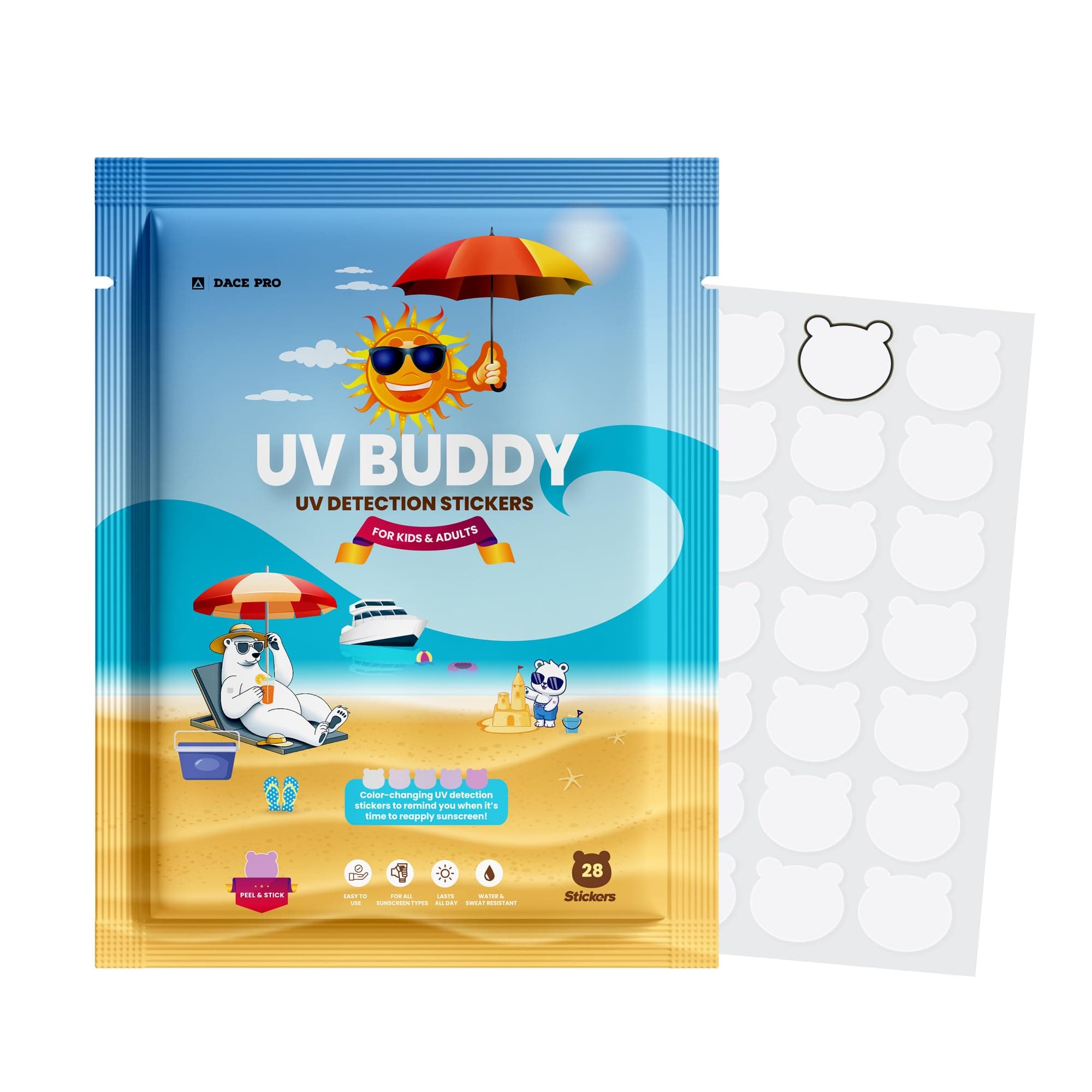 UV Buddy | UV Detection Stickers | Sunscreen Protection