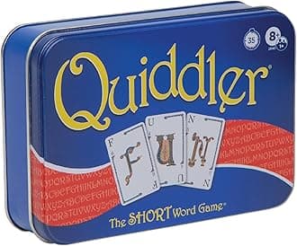 Quiddler Card Games for Kids - Collectors Tin, Playing Cards Word Games, Deck of Cards, Fun Family Games for Kids and Adults, Game Night, Travel Games, Multi-Player, Ages 8+
