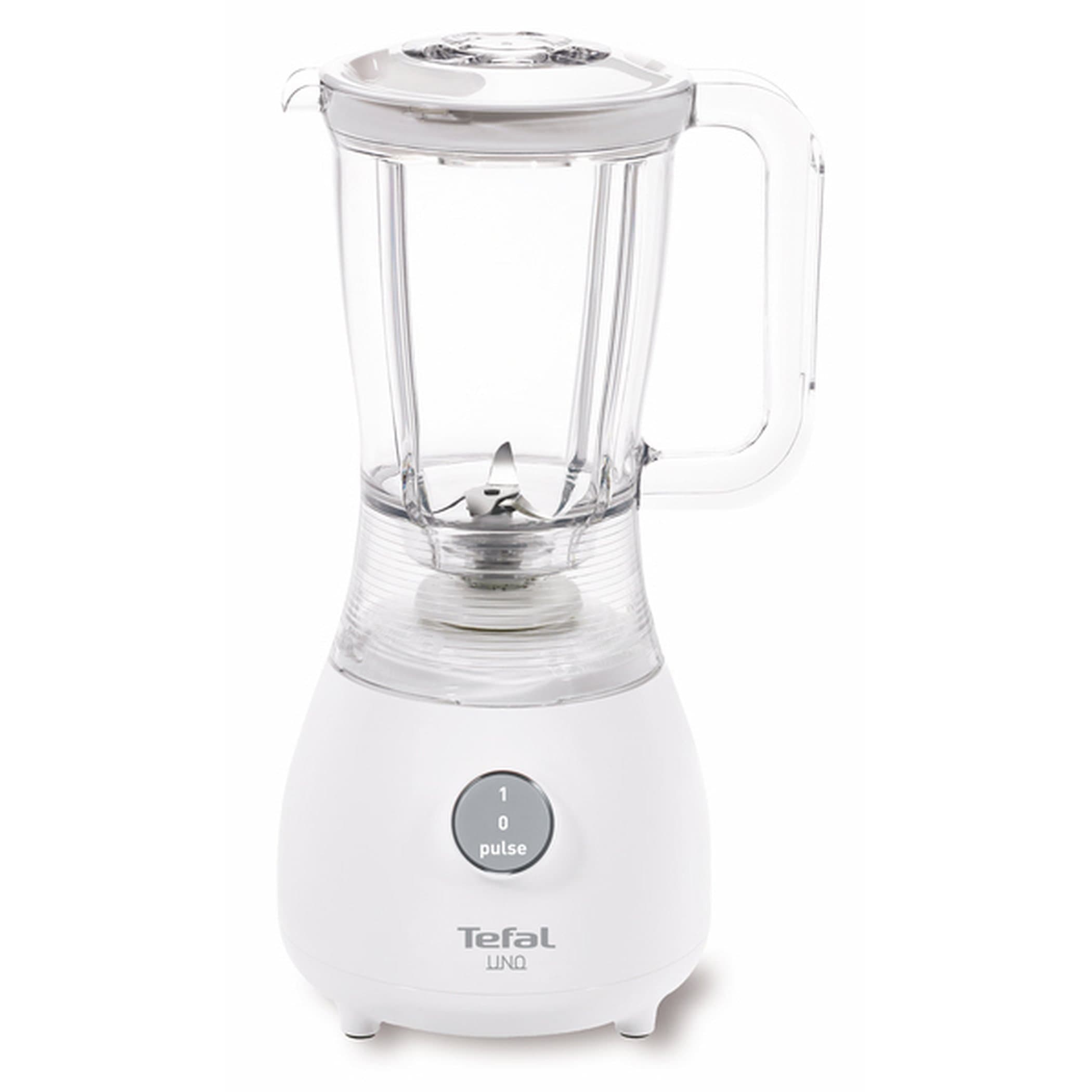 Tefal BL2201B4 Uno Blender, 1.25 L Plastic Jug with Pulse Function - White
