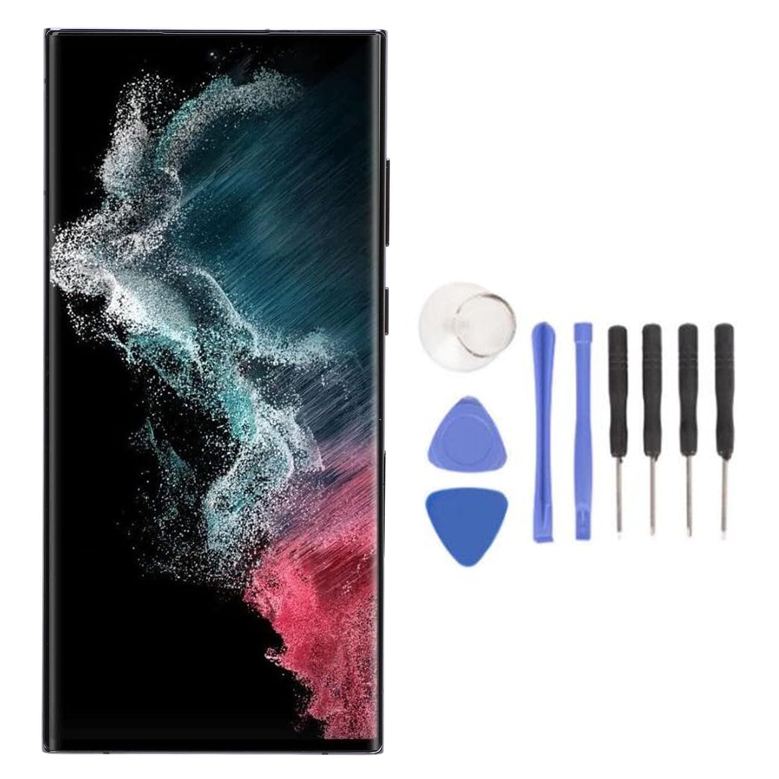 OLED for S22 Ultra 5G Screen Replacement, 6.8 Touch Screen Digitizer Assembly for SM-S908U, SM-S908U1, SM-G908A, SM-S908W (US Version), with Frame + Fingerprint (Electric