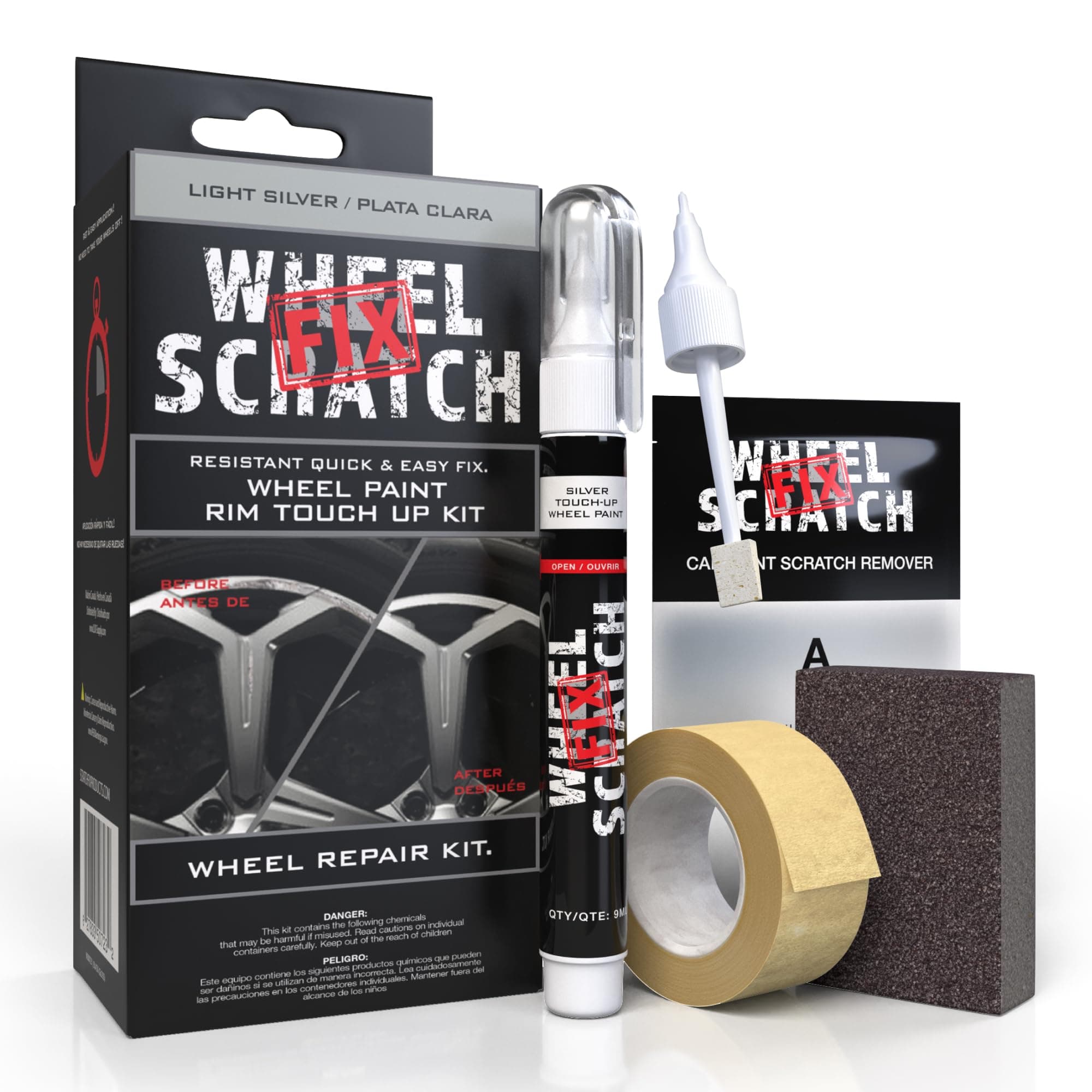 Quick & Easy Wheel Touch-Up Kit Universal Colours (Light Silver)