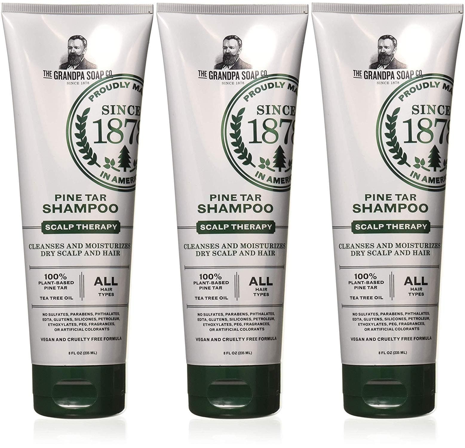 Pine Tar Shampoo, 8 Ounce - 3 pack