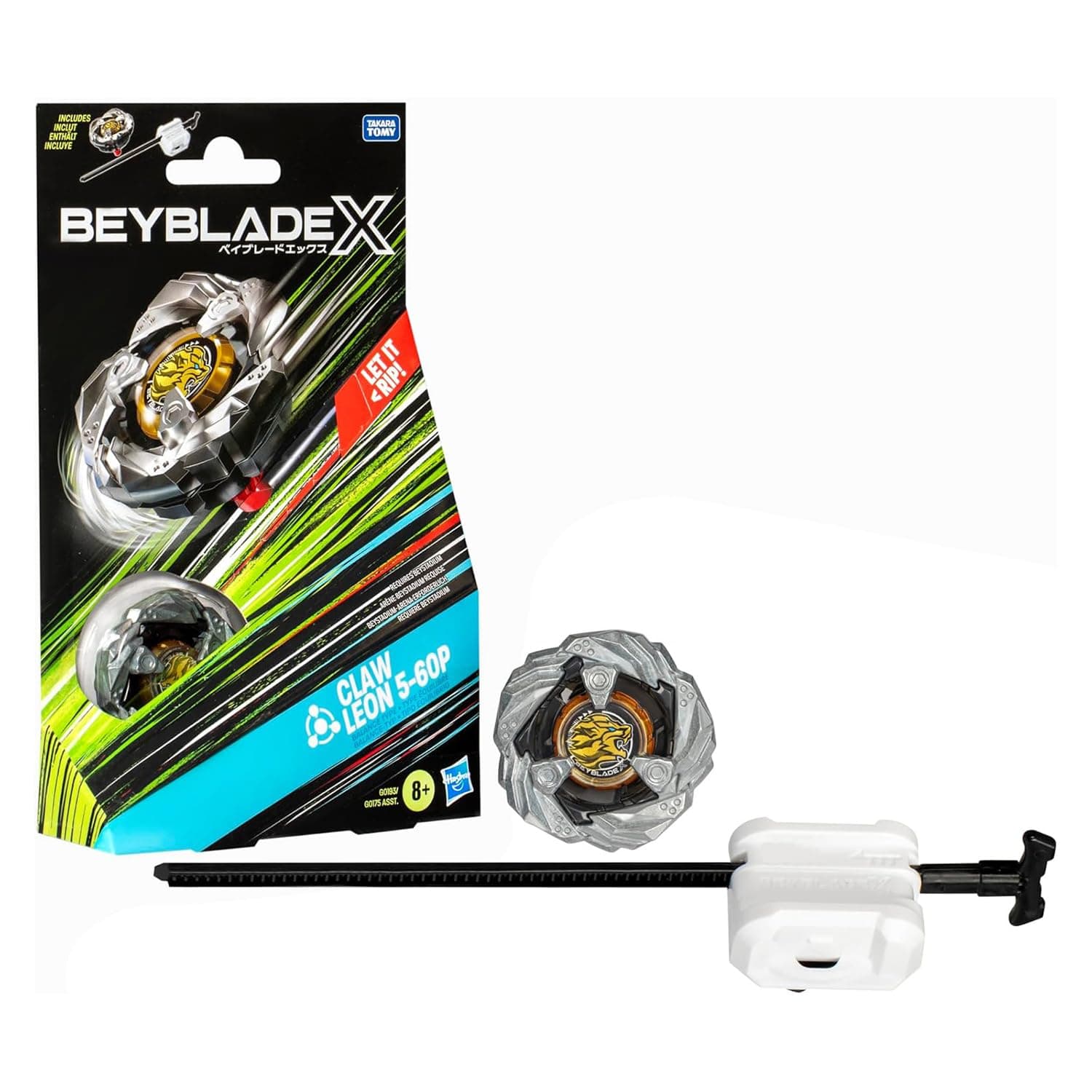 Beyblade X Claw Leon 5-60P Starter Pack Top and Launcher, Right-Spin Balance Type Top and Launcher, Customisable Battle Toy for Kids Ages 8 and up, Party Gift Idea for Boys and Girls