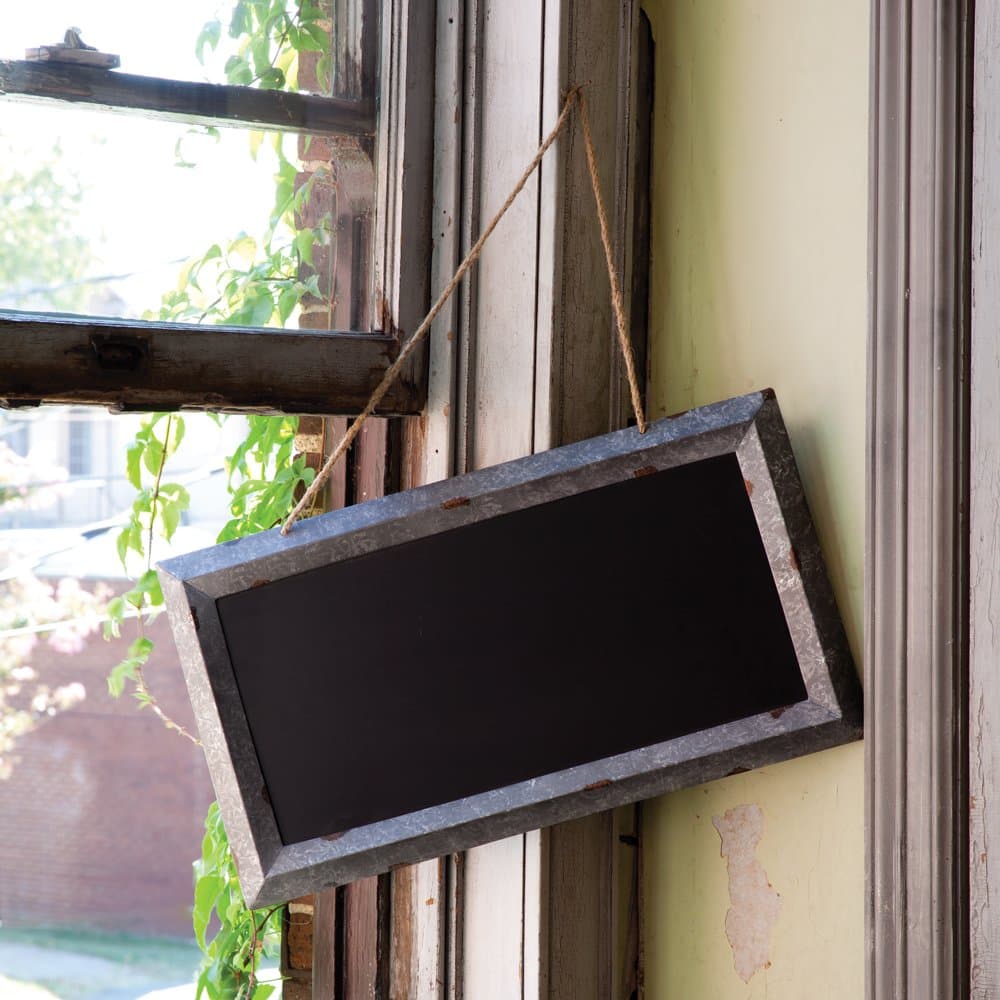 Chalkboard Memo Board with Tin Frame 24 Inch