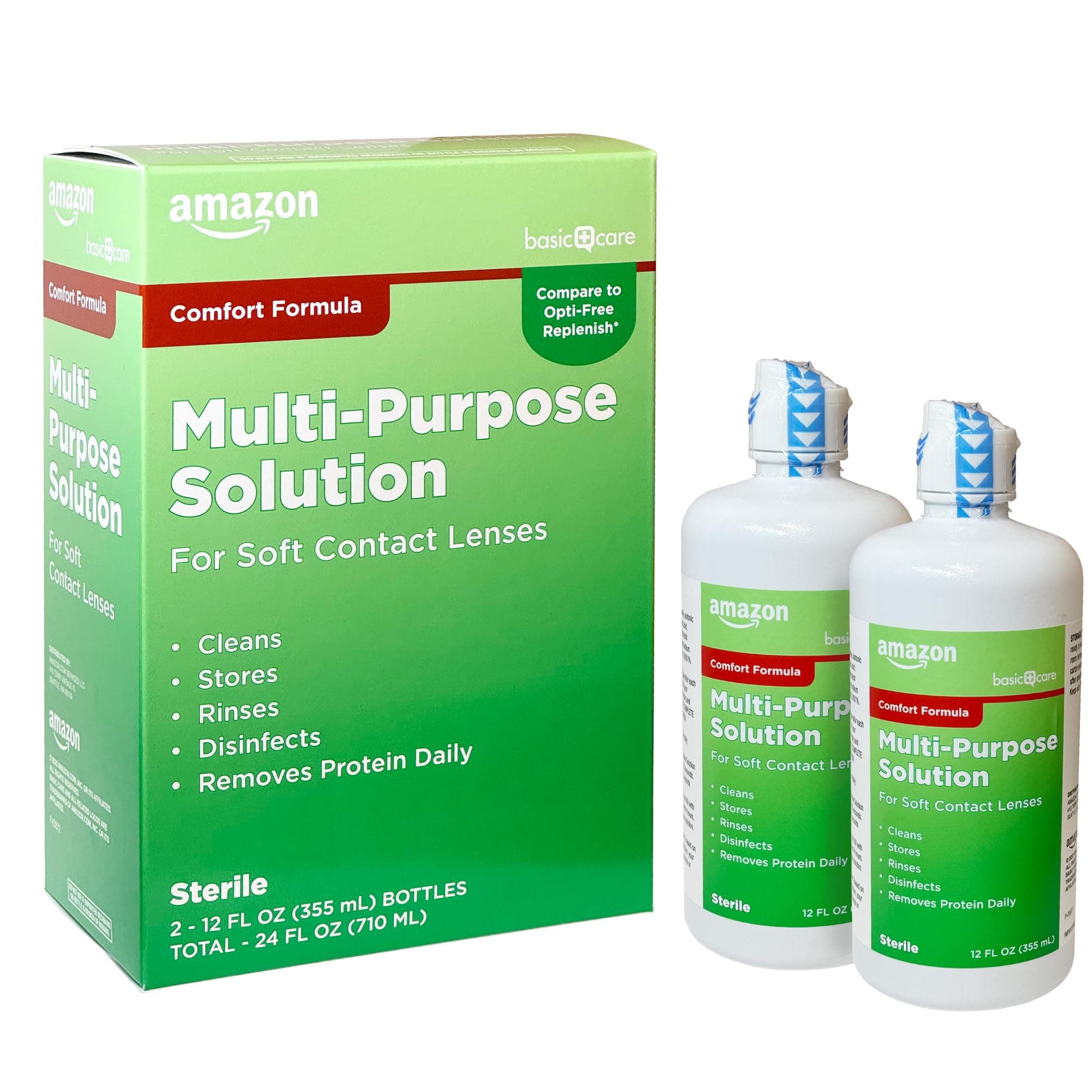 Multi-Purpose Contacts Solution - Comfort Formula, 12 fl oz (Pack of 2)