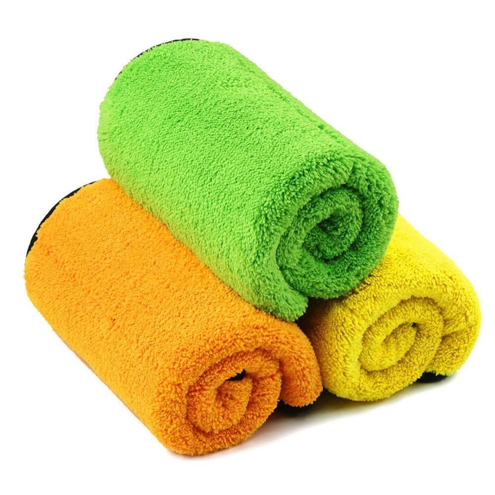 Microfiber Cleaning Cloth,Auto Care Detailing Polish Wax Towel,Best Car Wash Product,3pcs