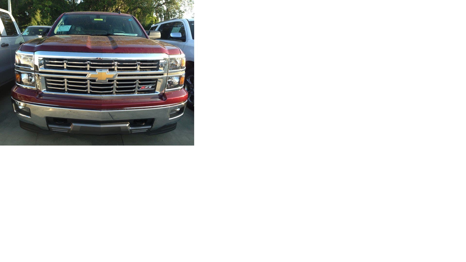 2014 Chevy Silverado Z71 Chrome Grille Insert Horizontal Overlay Trim