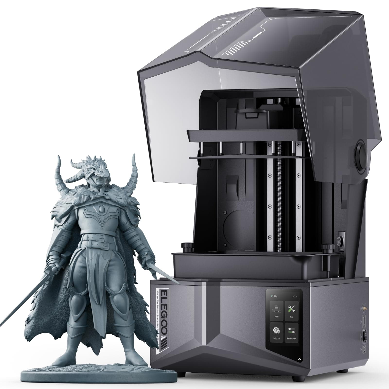 ELEGOO Saturn 4 Ultra 12K Resin 3D Printer, with Smart Automatic Leveling, 10-Inch 12K Monochrome LCD, 150mm/h Faster Printing Speed,8.62 × 4.84 × 8.66 Inch Printing Size