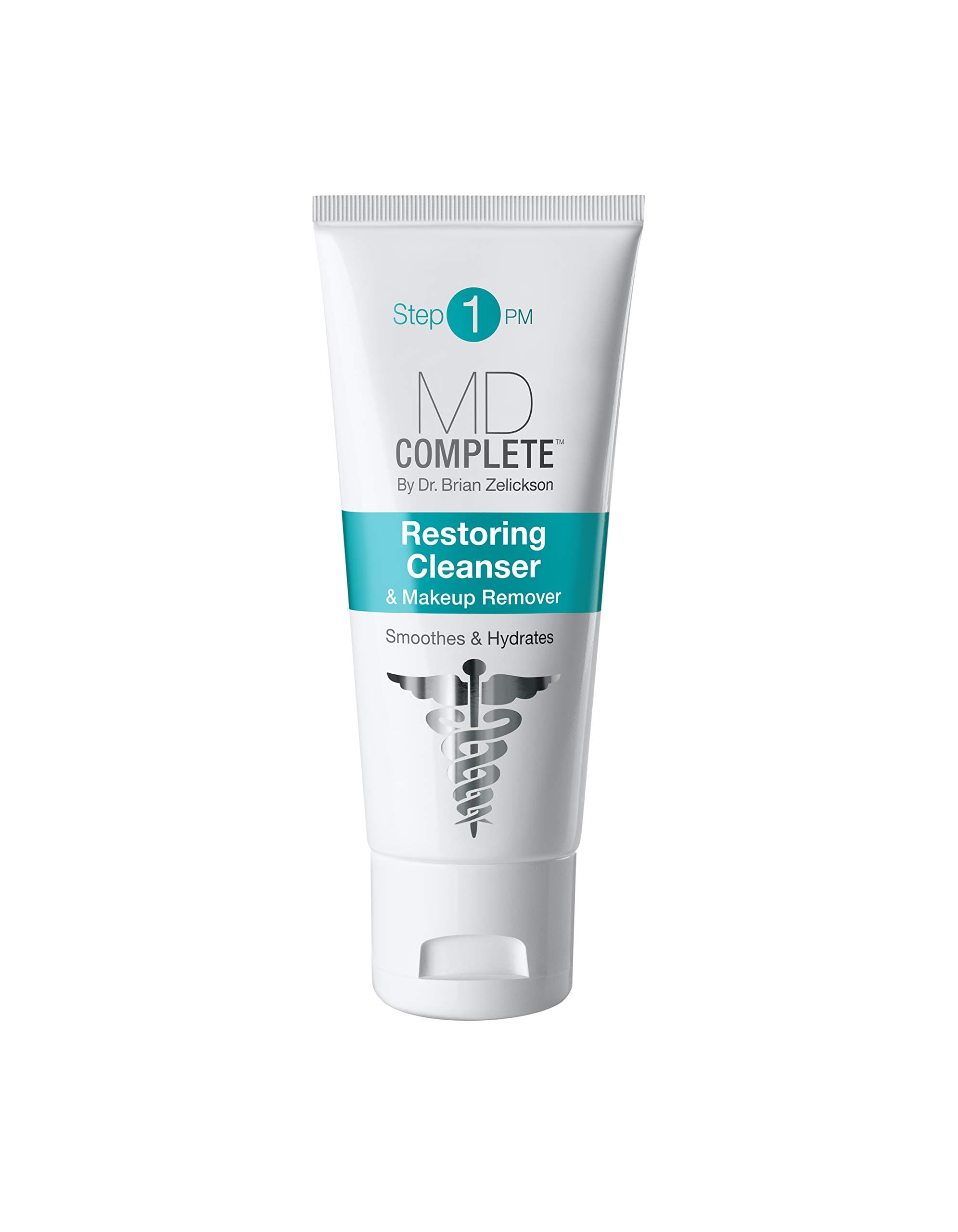 MD Complete 2-in-1 Restoring Cleanser and Makeup Remover | Anti-Aging Gentle, Non-Foaming Cleanser | with Aloe Vera and Chamomile 3 fl oz