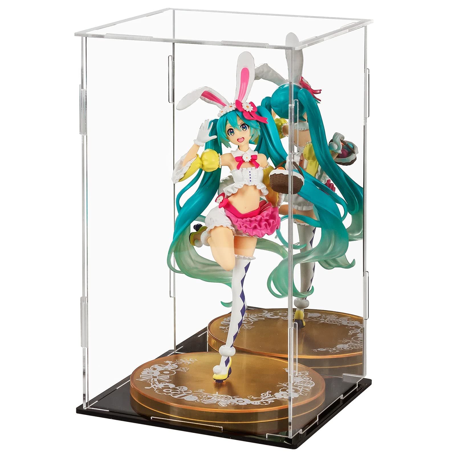 – Lilezbox Clear Acrylic Display Case with Mirror,Countertop Box Cube Organizer Stand Riser Dustproof Protection Showcase for Action Figures Toys Collectibles, (6 X 6 X 9.8 in,black-A1)