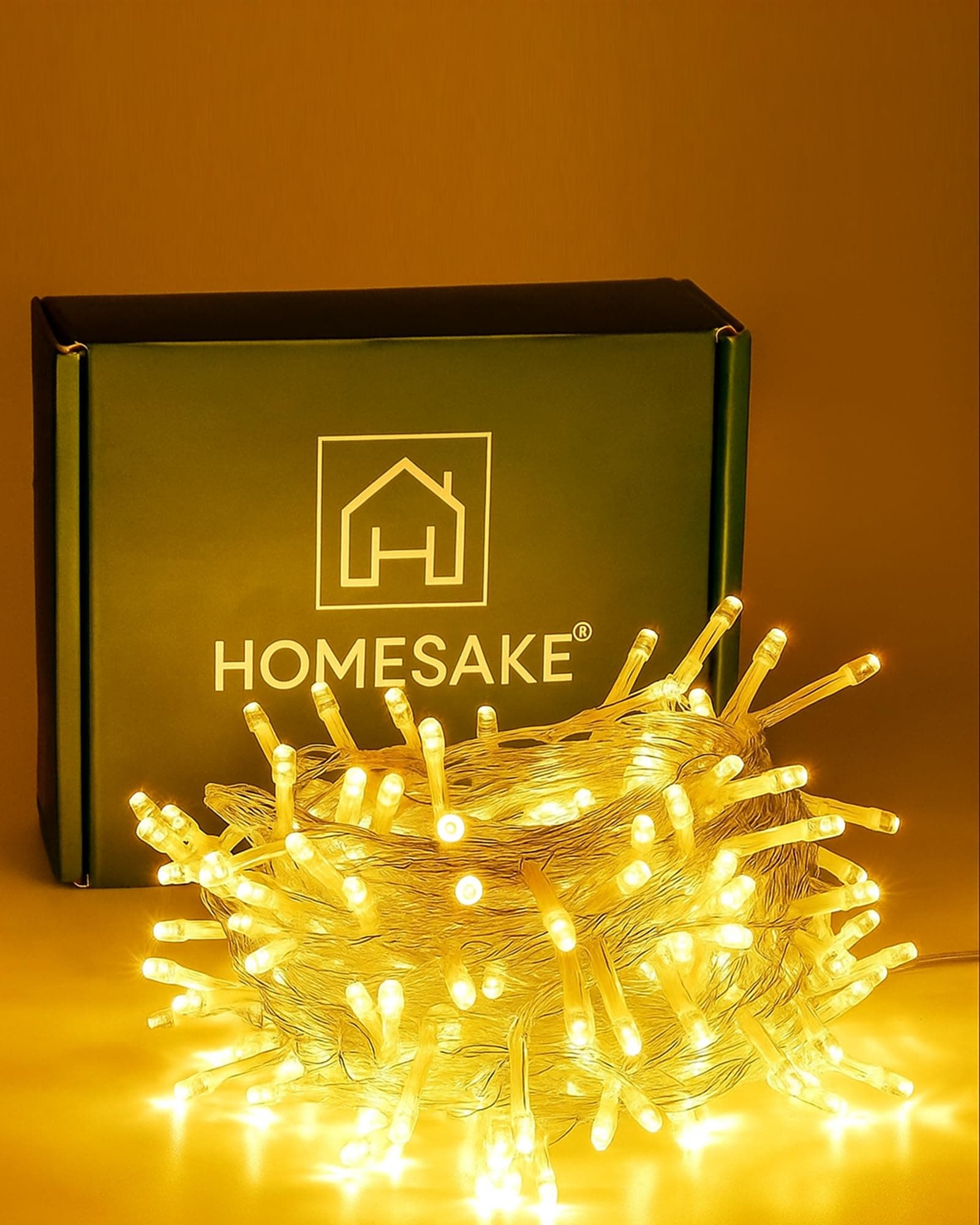 Homesake® 36 Feet Long 40 LED Power Pixel Serial String/Fairy Light | Plug Sourced | Home & Outdoor Decoration, Diwali, Christmas, Wedding, Party, Festival Ladi Jhalar Lights (Pack of 1 Warm White)