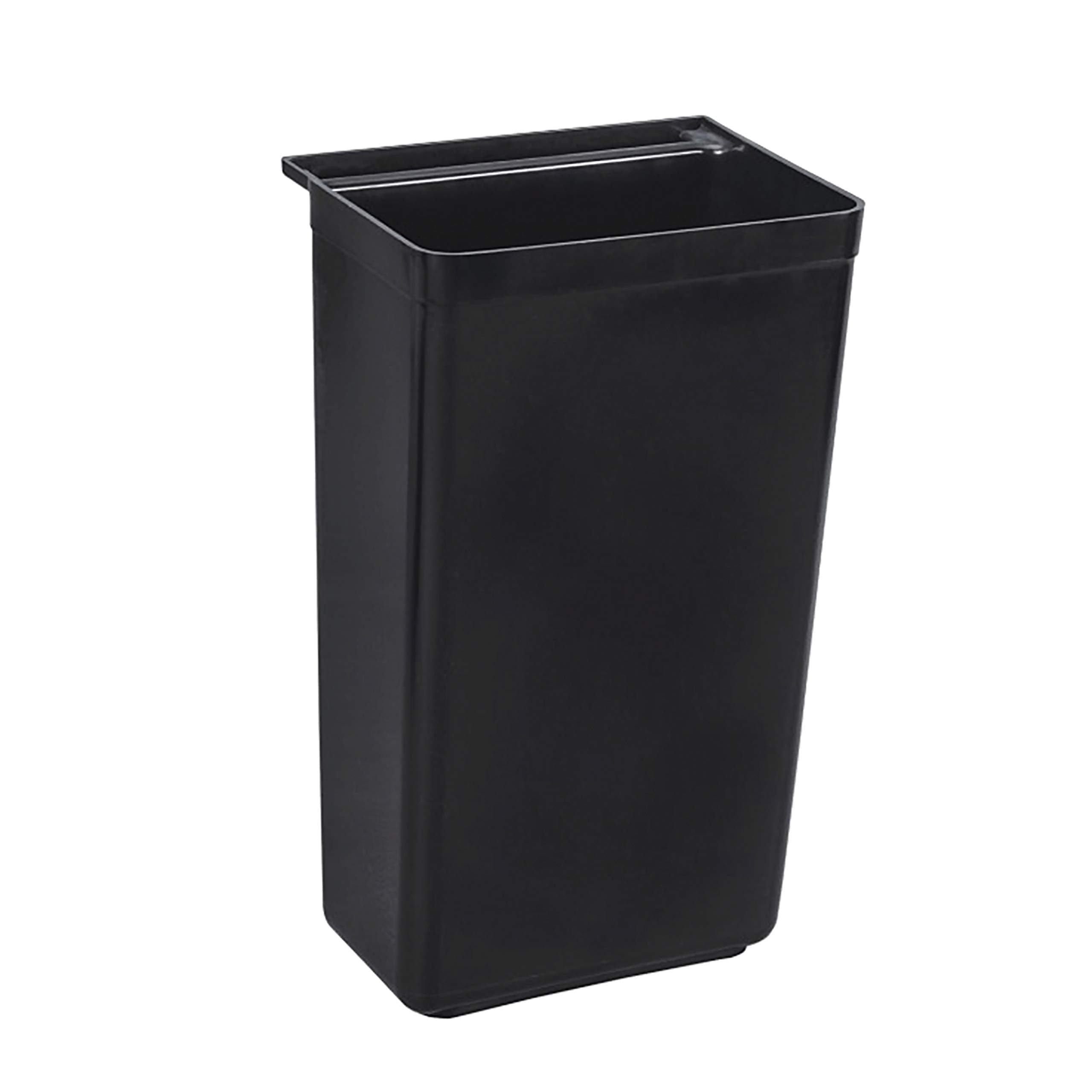 Thunder Group PLBC0013B 11 1/2 Gallon Refuse Bin for Bus Cart, 13 x 9 x 22, Black