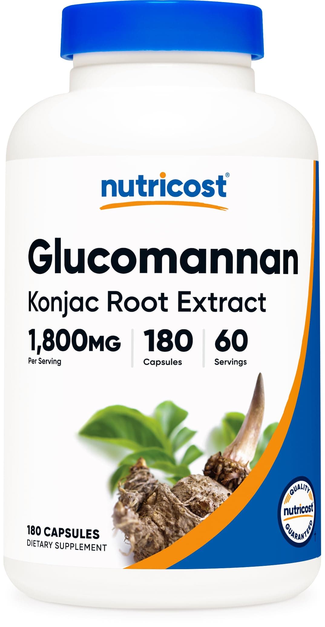 Glucomannan 1,800mg Per Serving, 180 Capsules