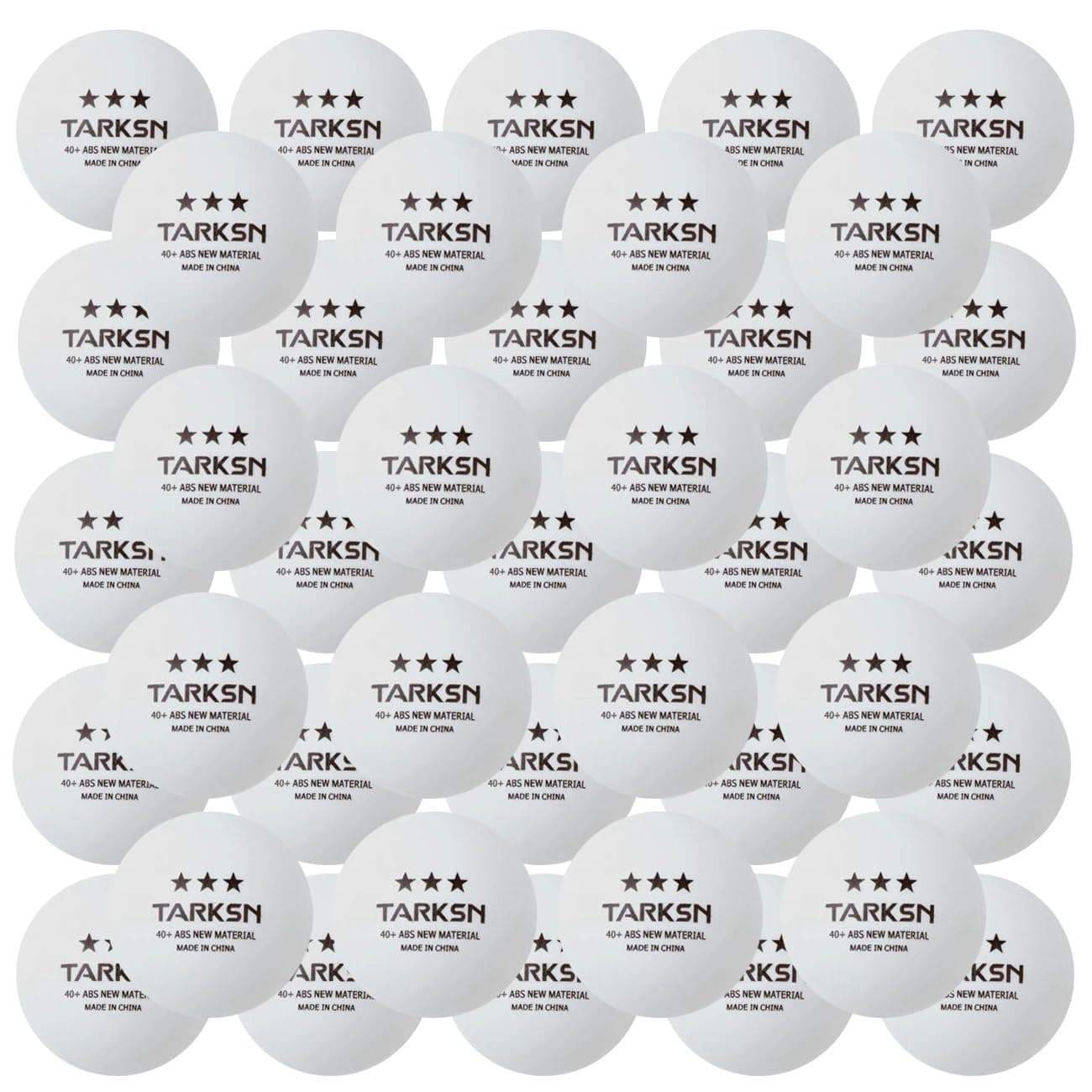 50-Pack 3-Star 40+ ABS Ping Pong Balls, Advanced Training Table Tennis Balls for Beginners and Professinals, with Good Spin and Bounce, Widely Used in Indoor and Outdoor Table Tennis Competitions