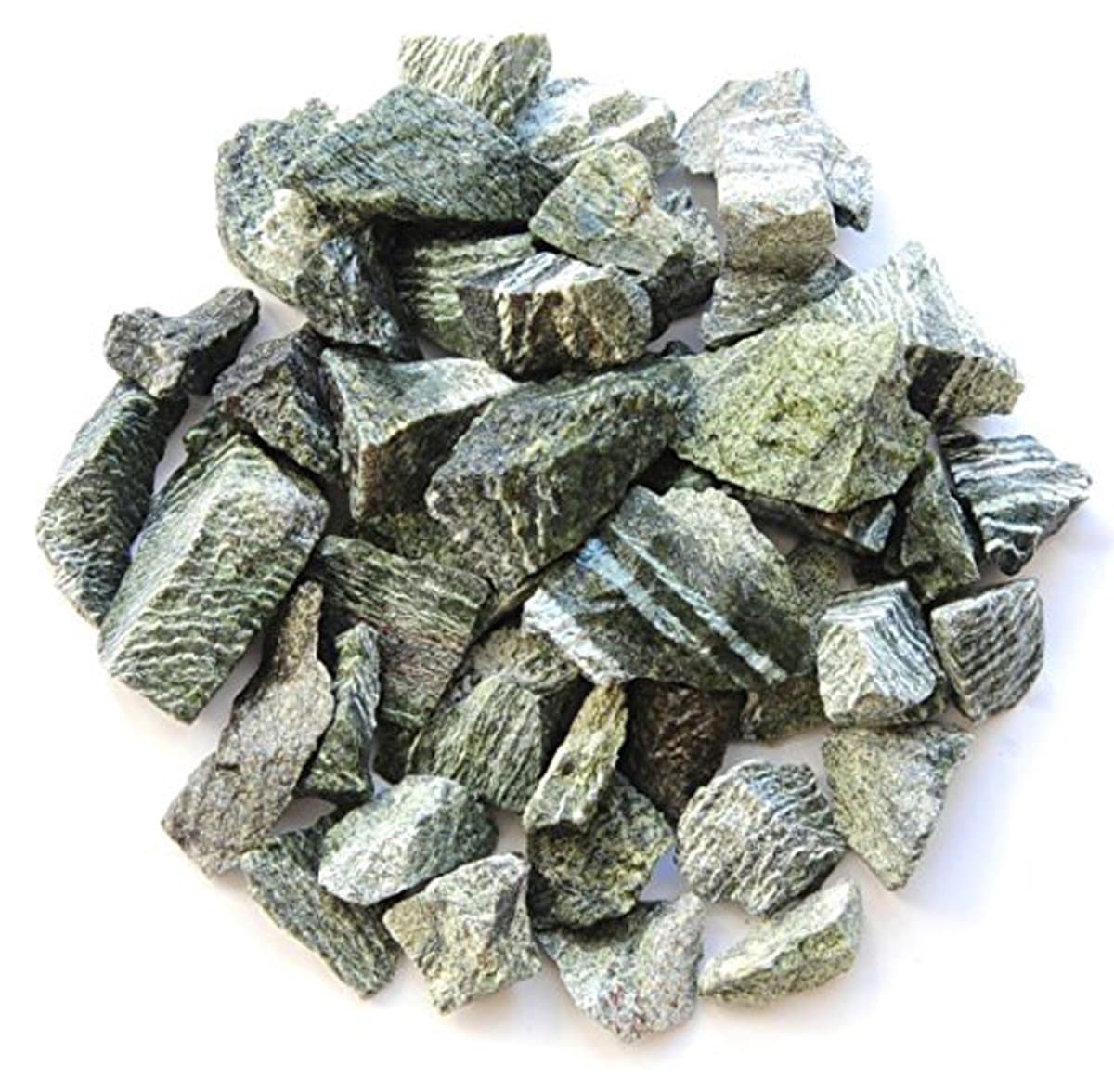 JIC Gem 1" Bulk Rough Assorted Brazil Materials (Chrysotile, 1 Lb)