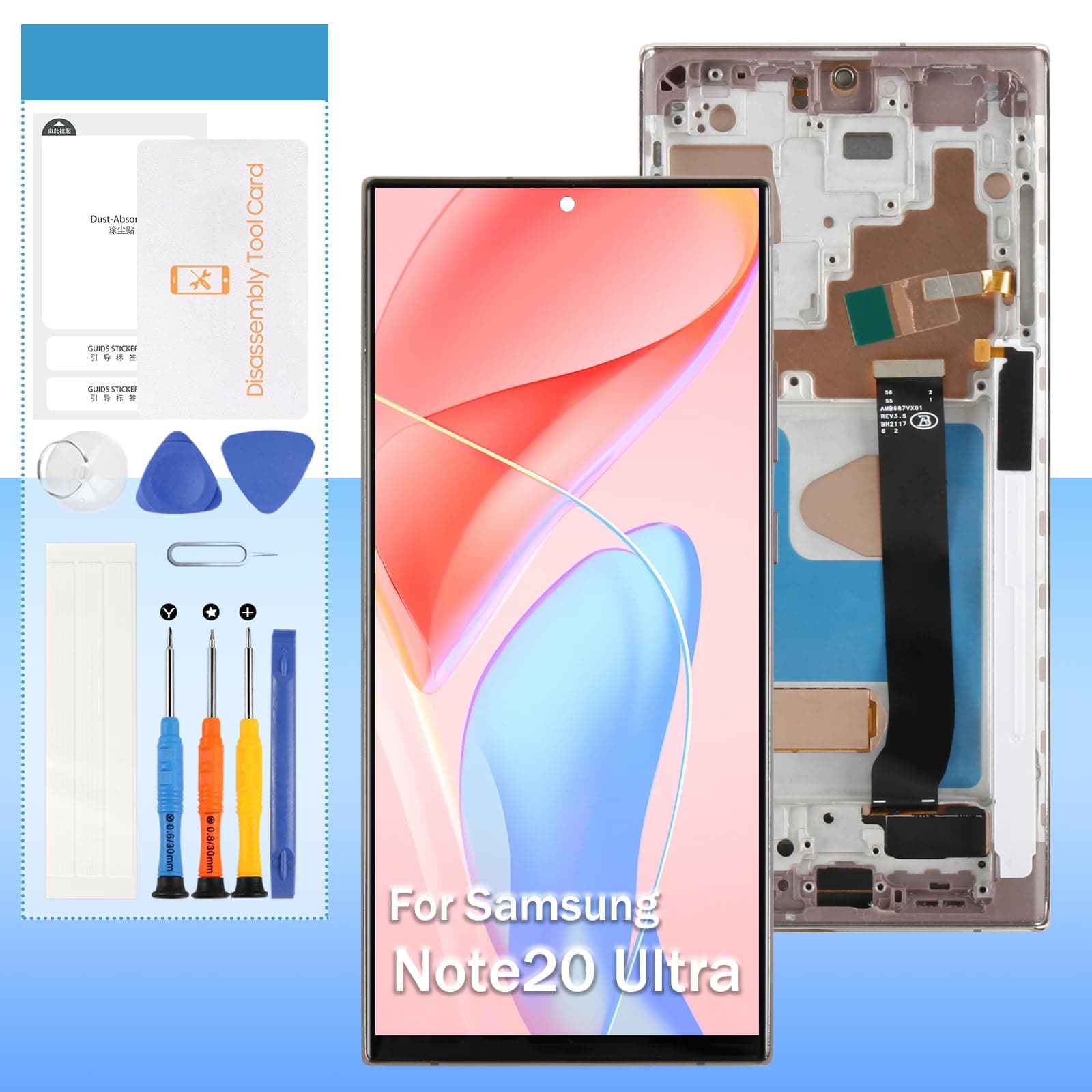 Incell for Samsung Galaxy Note20 Ultra Screen Replacement for Samsung Note 20 Ultra N985 N986 LCD Display Touch Digitizer Assembly(Bronze,Not Fingerprint)