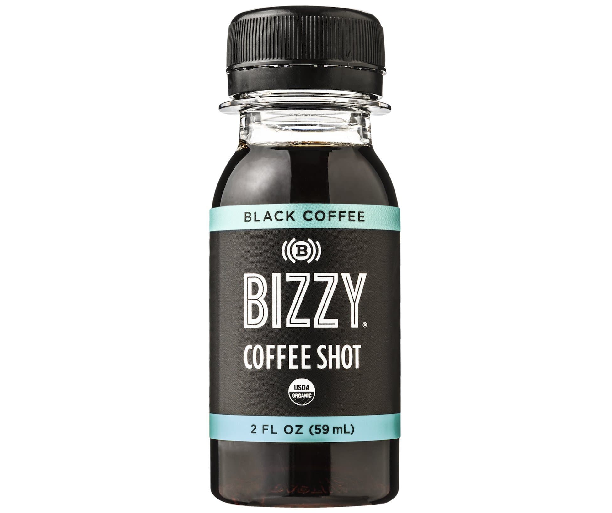 Bizzy Organic Cold Brew Coffee Concentrate - Single Serve 2oz Double Shot - Black Coffee - 6 Pack