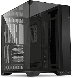 Lian Li O11 Vision - Triple Tempered Glass Panel - Dual Chamber ATX Mid Tower PC Case - Up to 2x360mm Radiator - Removable Motherboard Tray for PC Building - Large GPU up to 455mm (O11VX.US)