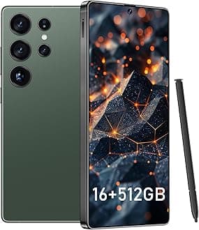 I25 Ultra Smartphone 16GB+512GB Android 14 Smartphone, 6.99" FHD+ Display, 7000mAh Battery, 108MP+68MP Dual Camera, Built-in Pen Stylus, Fast Performance Large Memory (Green)