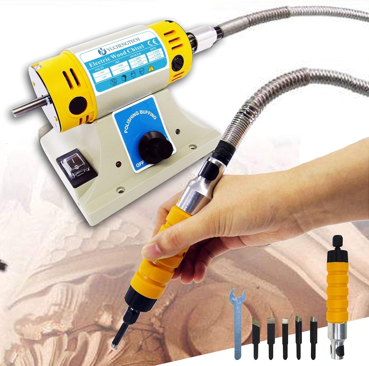 YUCHENGTECH Electric Wood Chisel Carving Tool